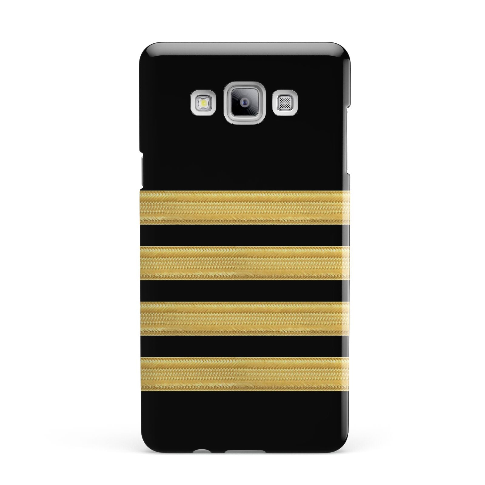 Black Gold Pilot Stripes Samsung Galaxy A7 2015 Case