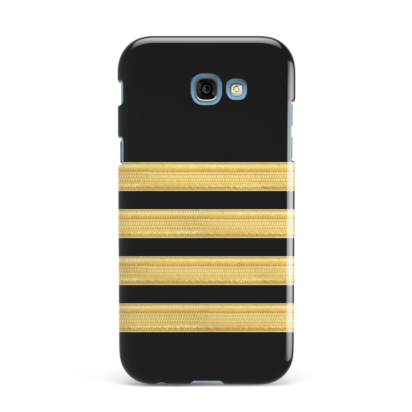 Black Gold Pilot Stripes Samsung Galaxy A7 2017 Case