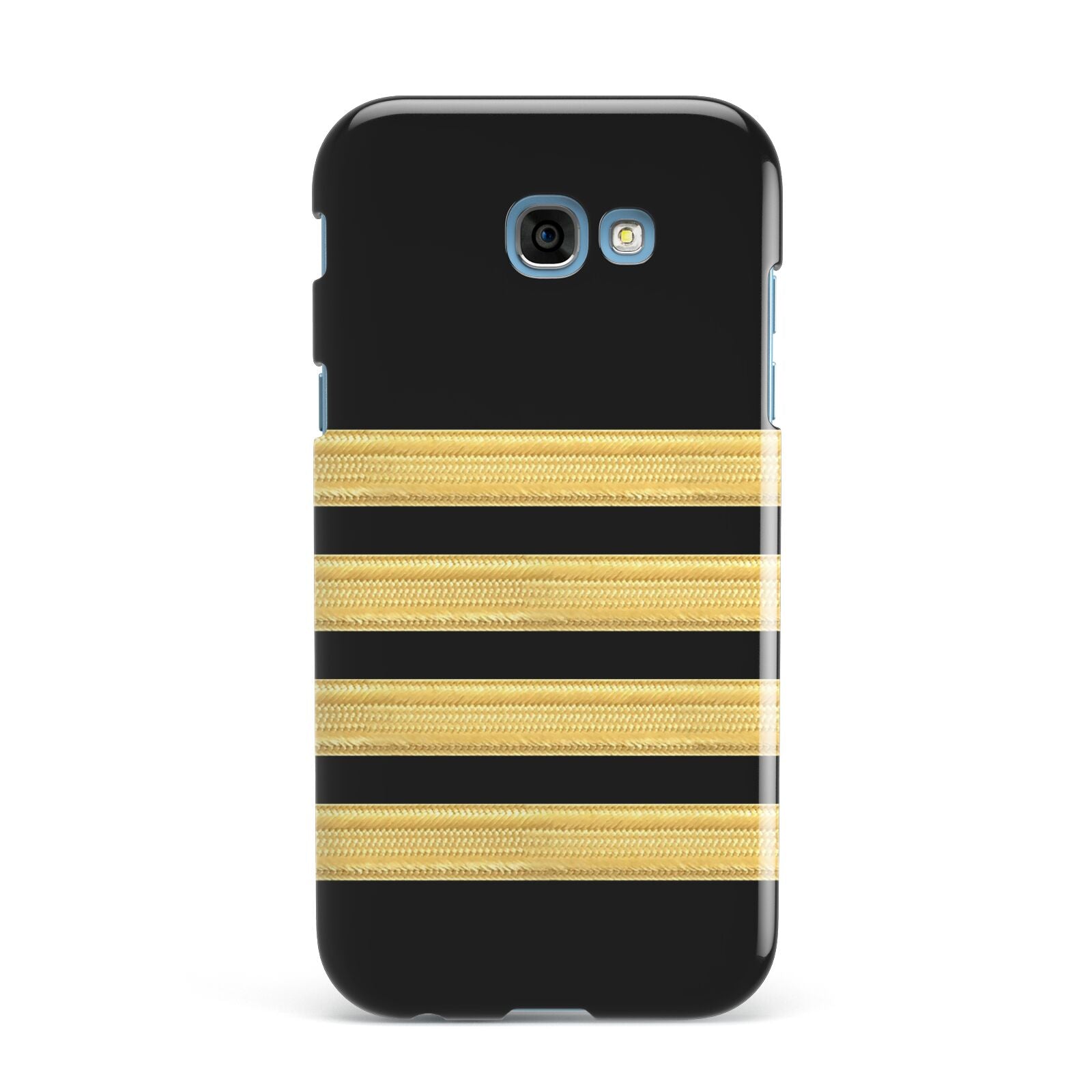 Black Gold Pilot Stripes Samsung Galaxy A7 2017 Case