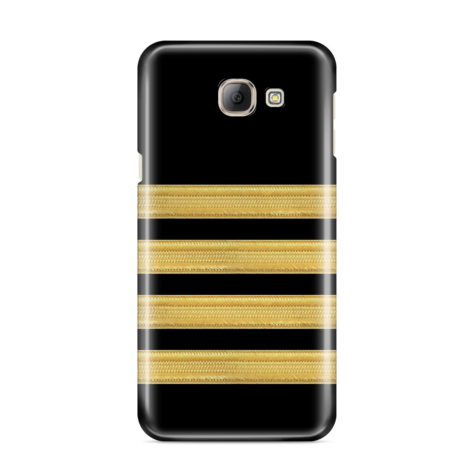 Black Gold Pilot Stripes Samsung Galaxy A8 2016 Case