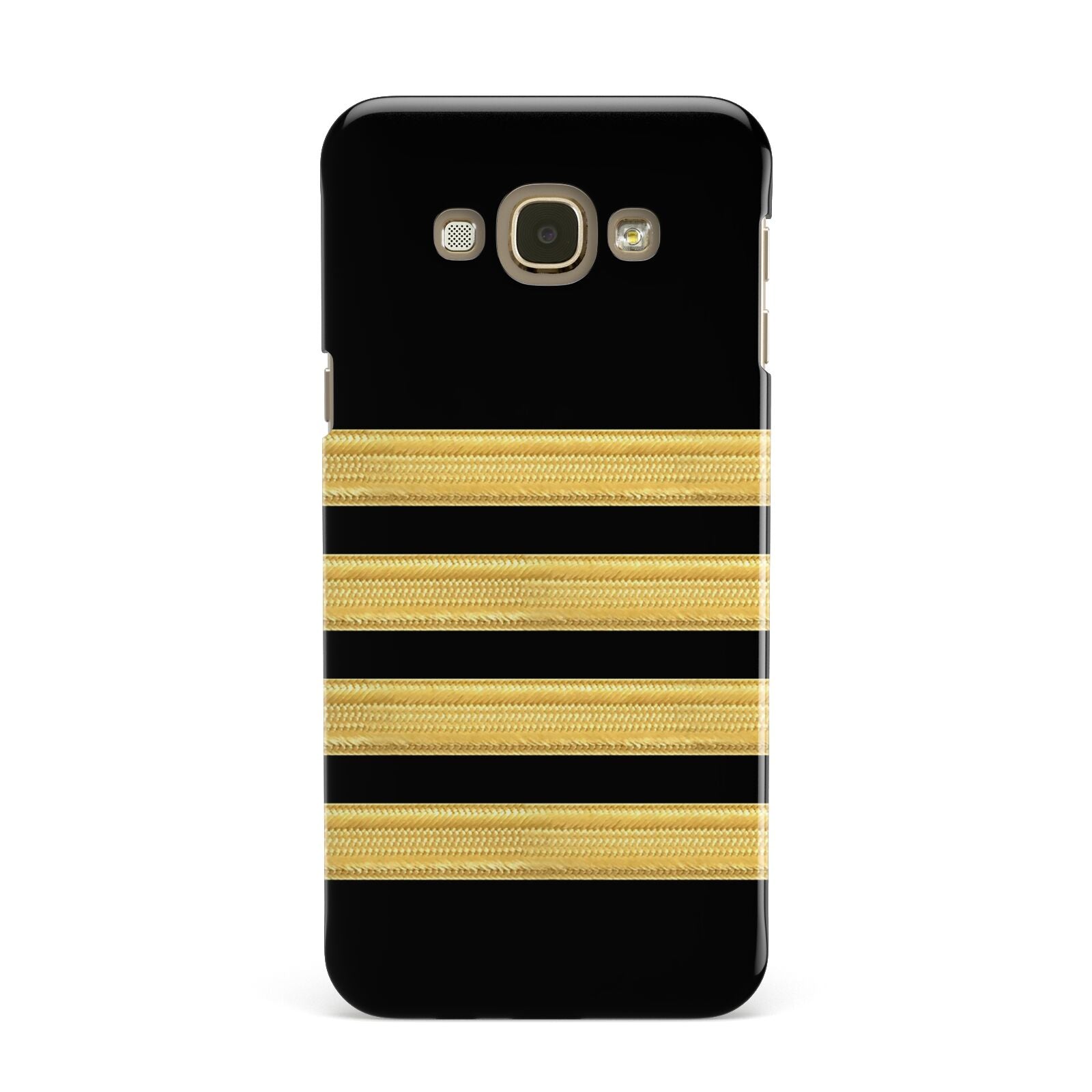 Black Gold Pilot Stripes Samsung Galaxy A8 Case