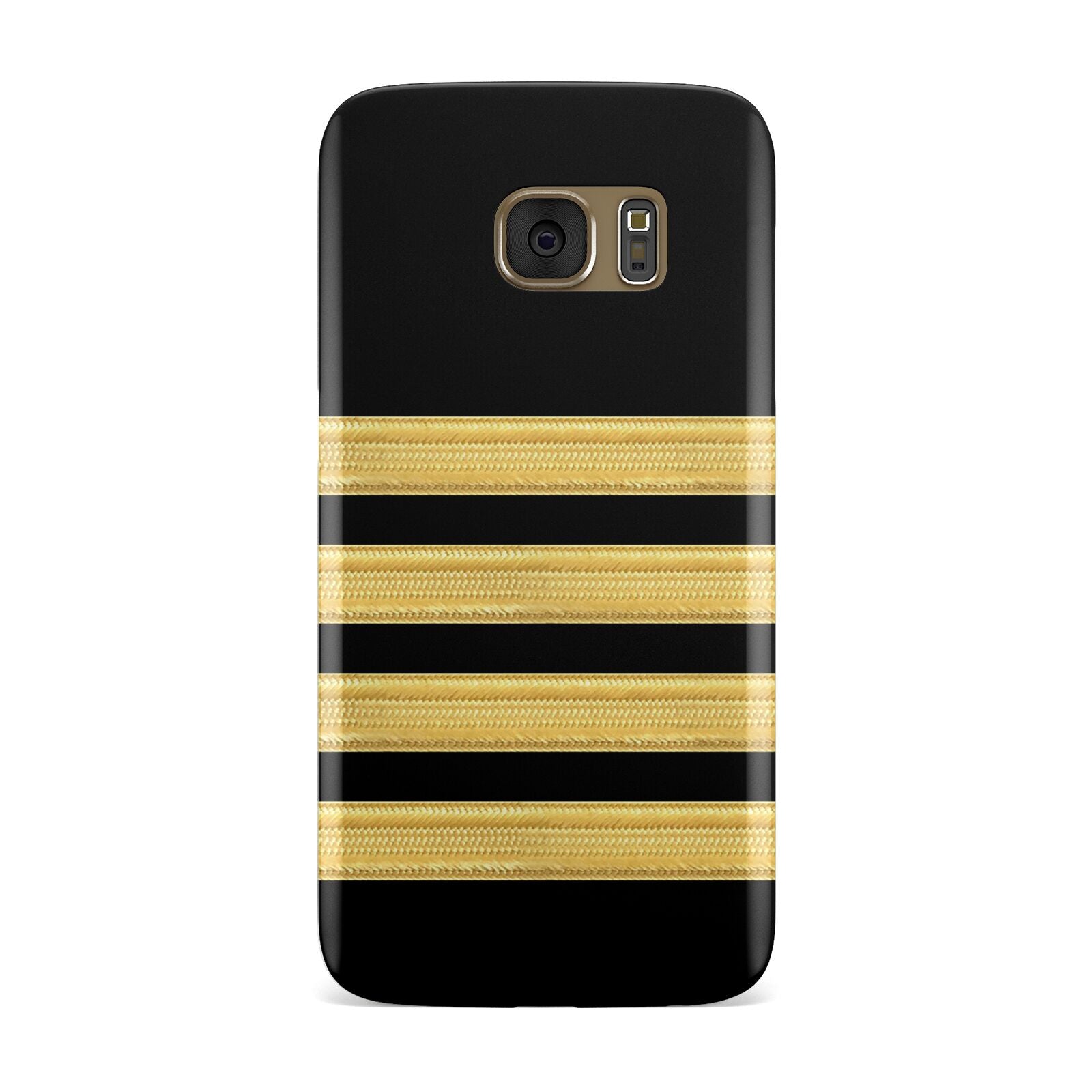 Black Gold Pilot Stripes Samsung Galaxy Case