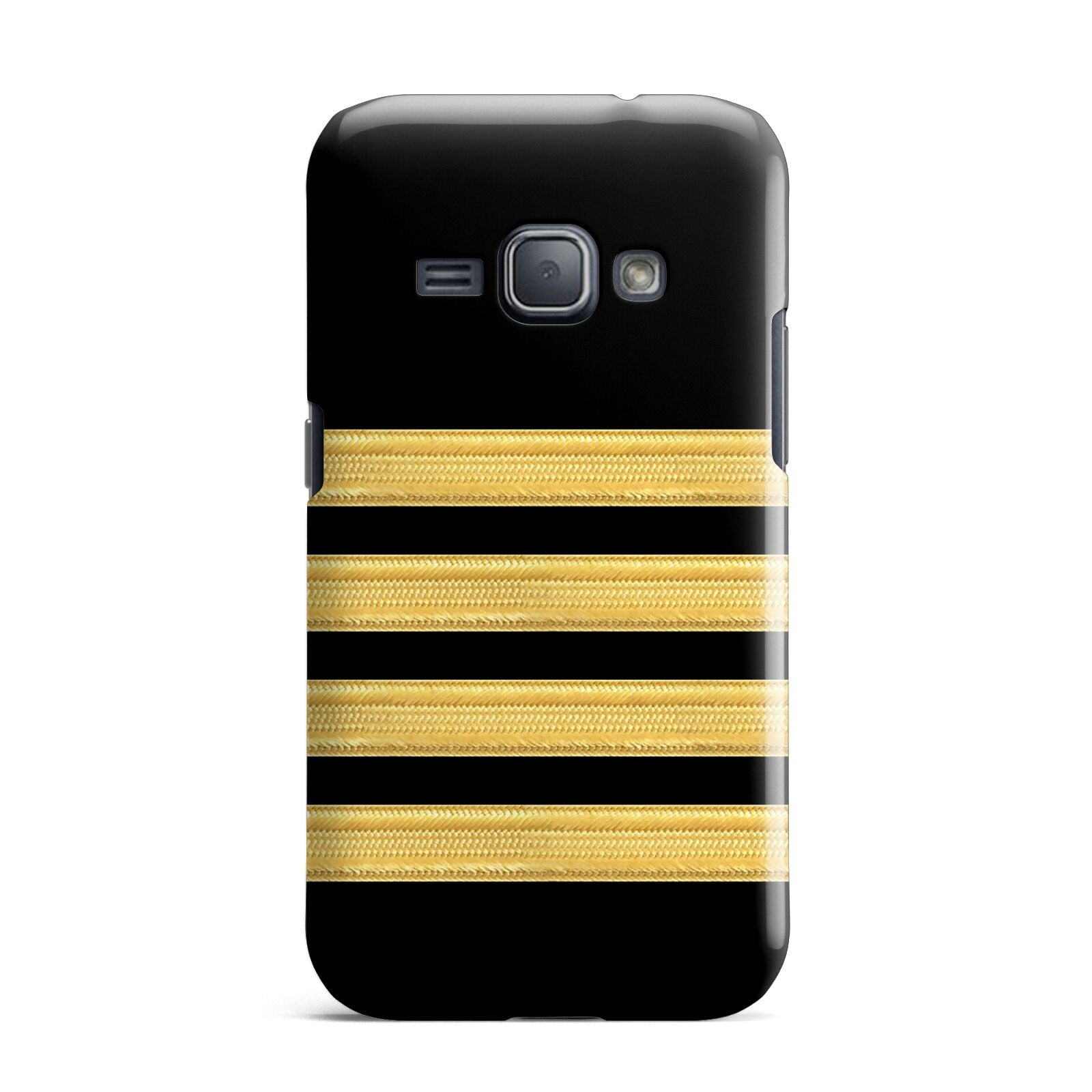 Black Gold Pilot Stripes Samsung Galaxy J1 2016 Case