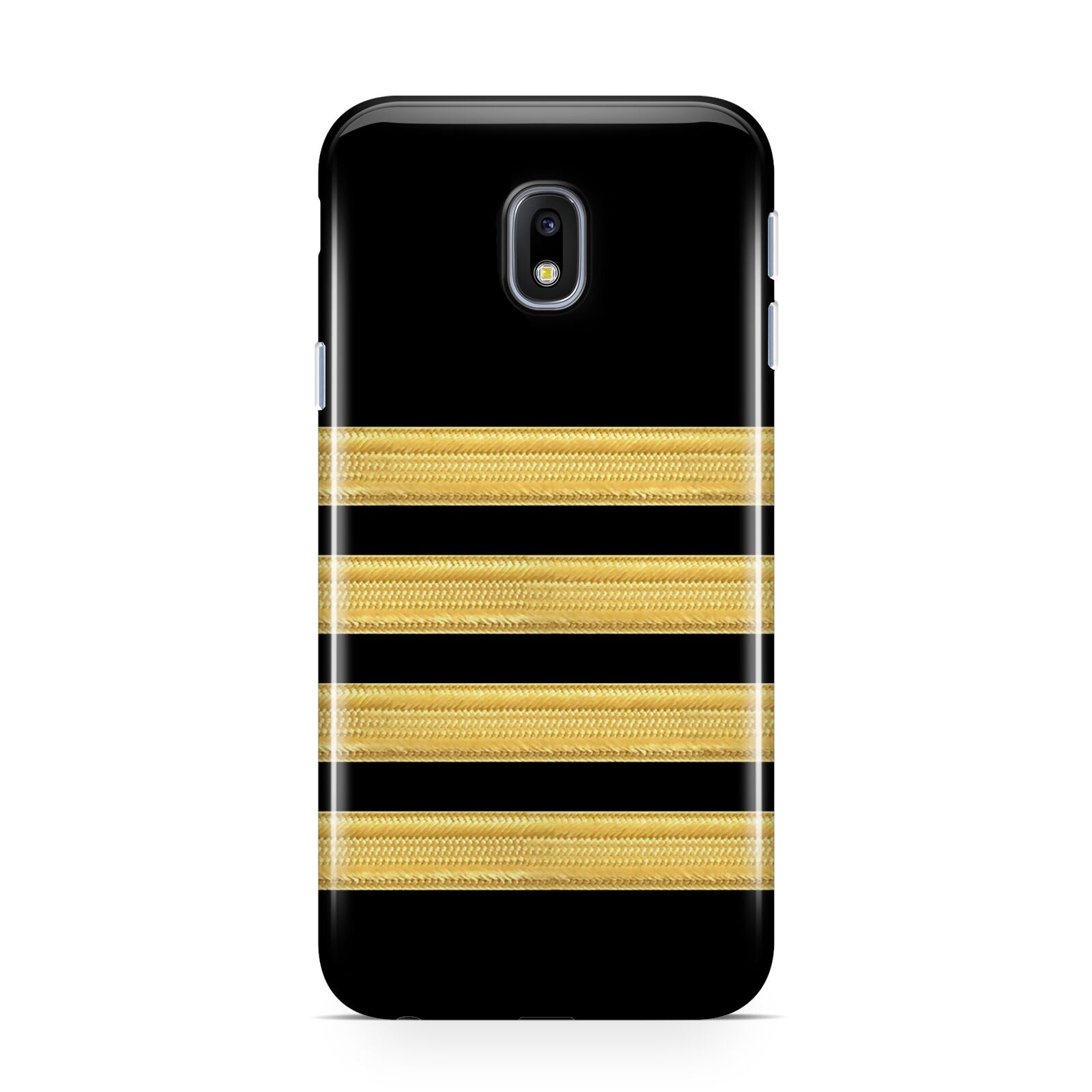 Black Gold Pilot Stripes Samsung Galaxy J3 2017 Case