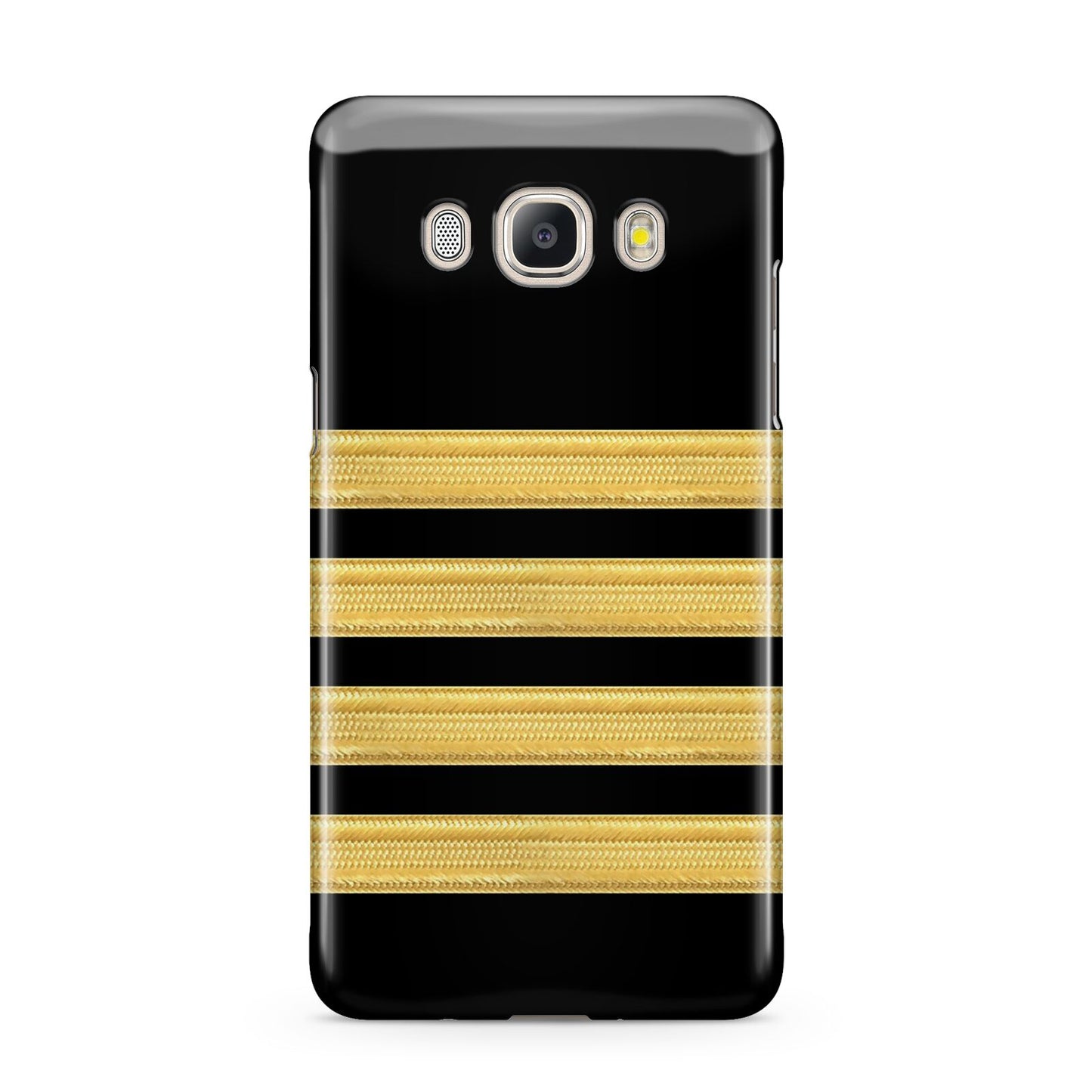 Black Gold Pilot Stripes Samsung Galaxy J5 2016 Case