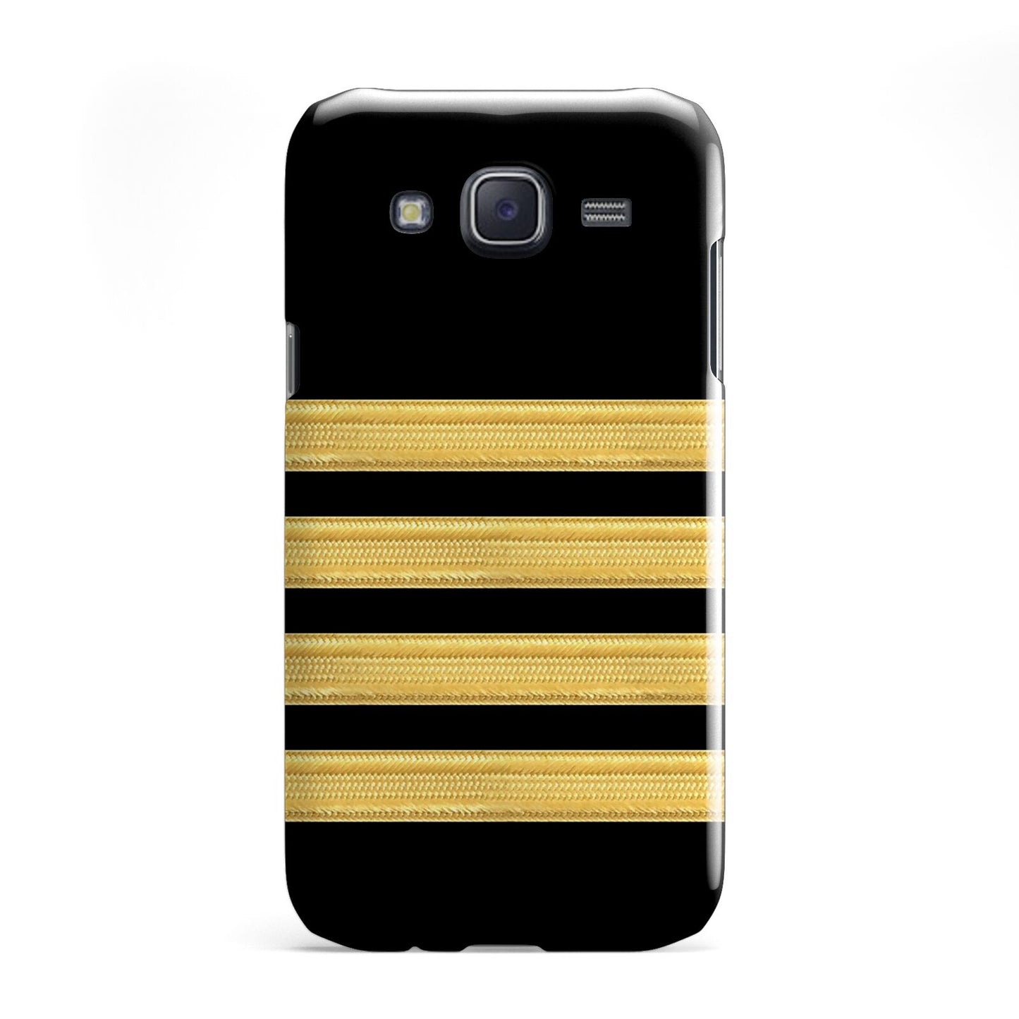 Black Gold Pilot Stripes Samsung Galaxy J5 Case