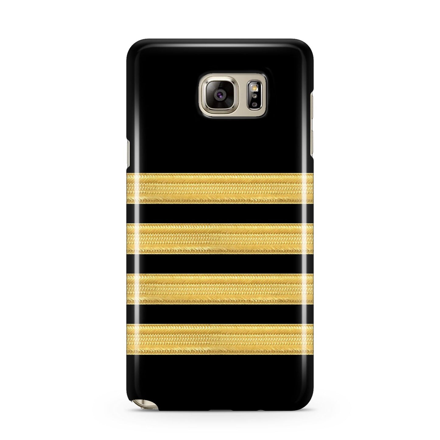 Black Gold Pilot Stripes Samsung Galaxy Note 5 Case