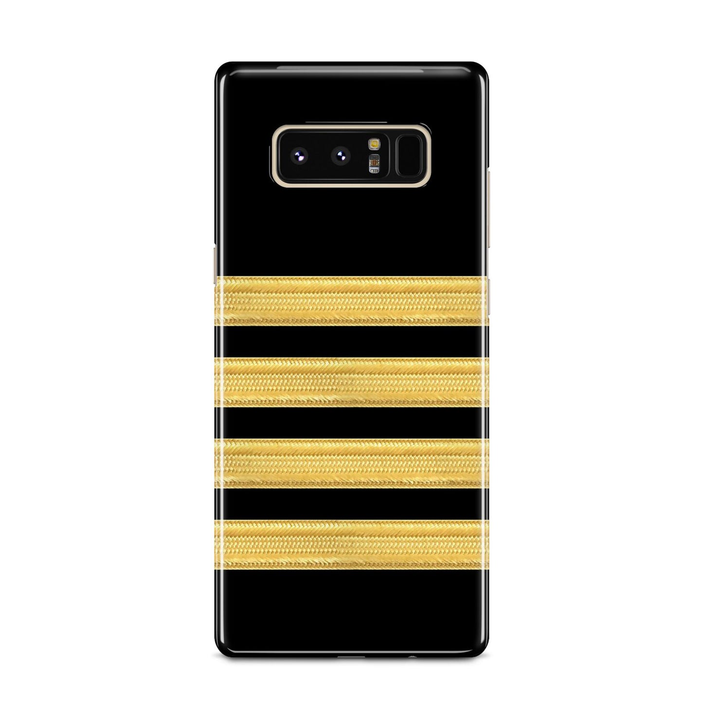 Black Gold Pilot Stripes Samsung Galaxy Note 8 Case