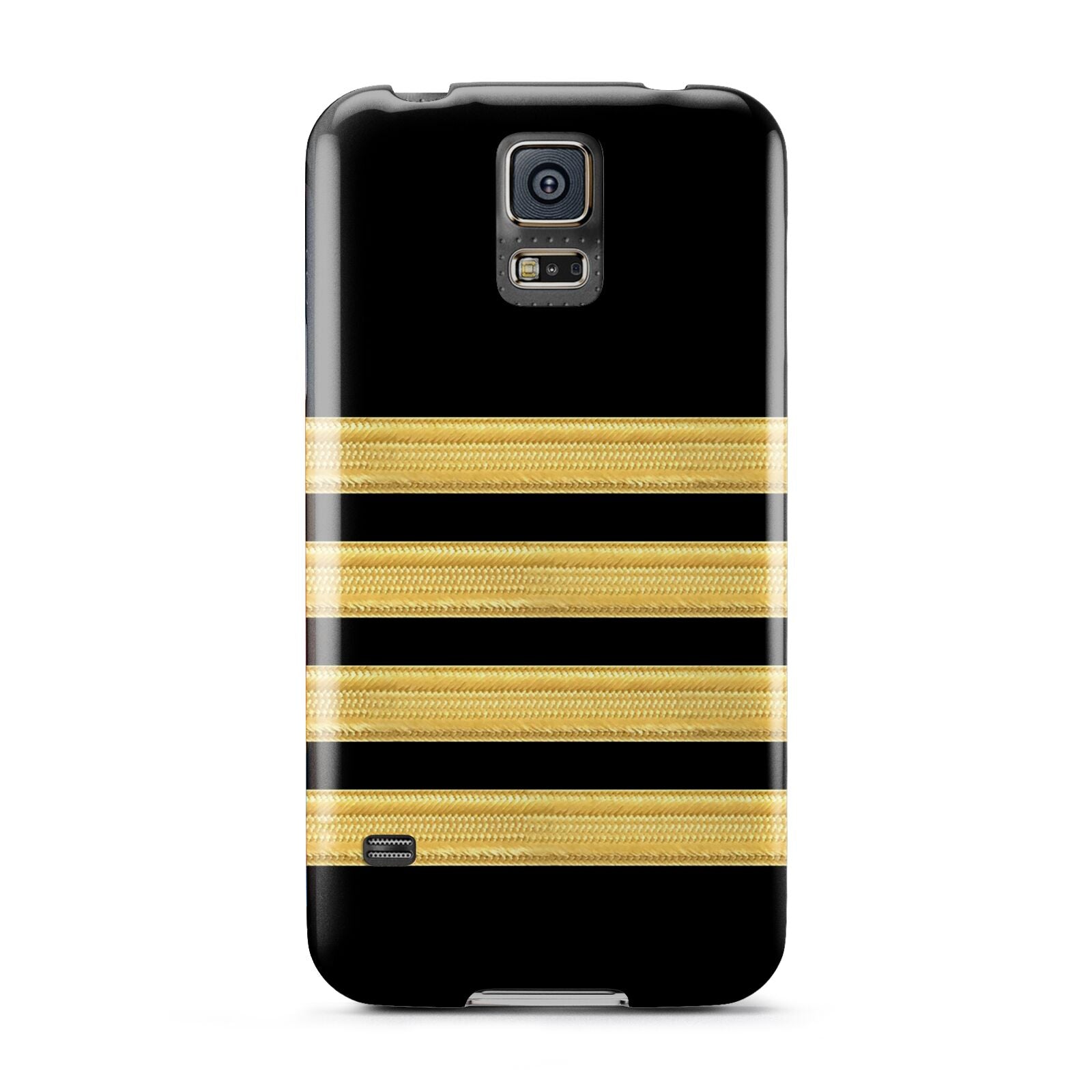 Black Gold Pilot Stripes Samsung Galaxy S5 Case