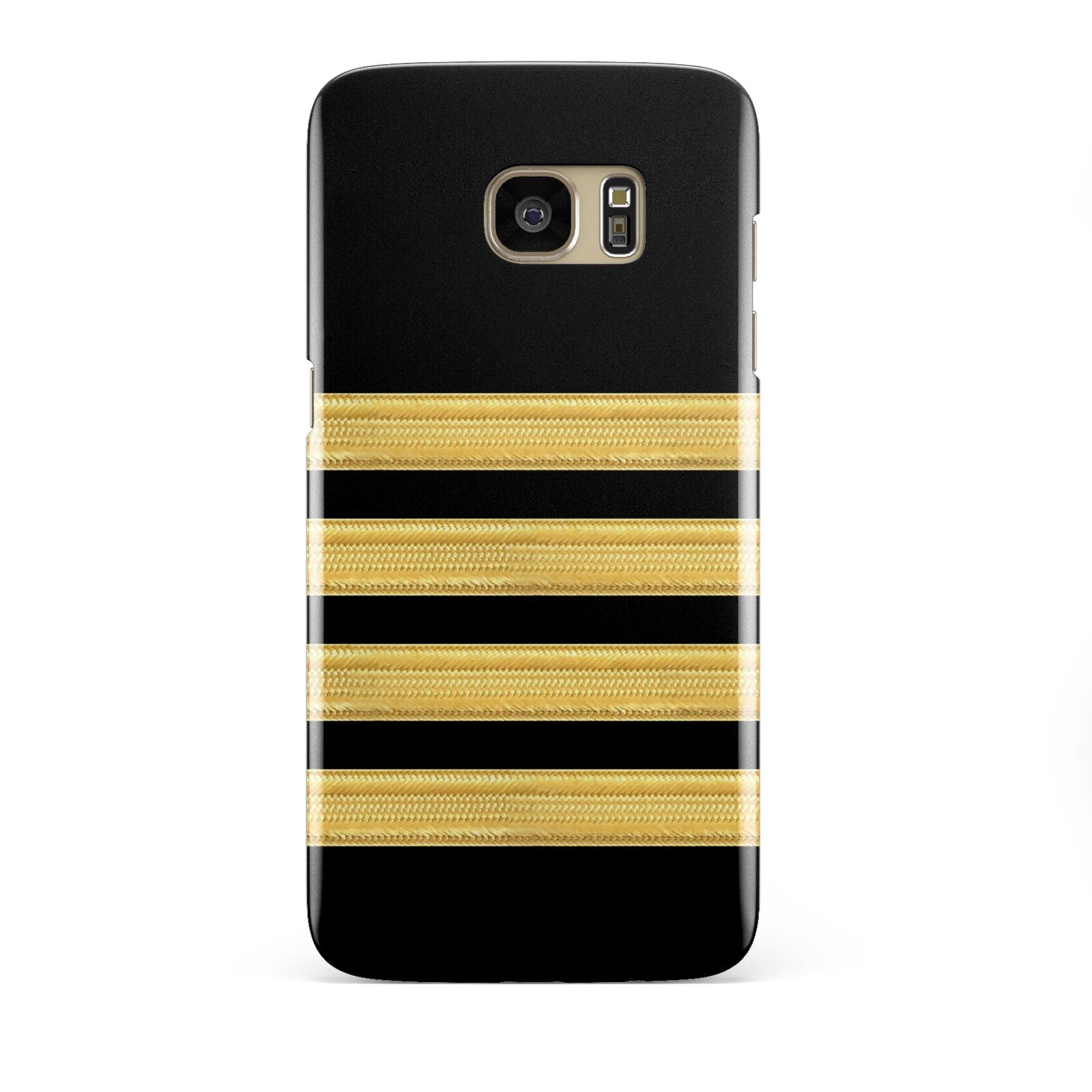 Black Gold Pilot Stripes Samsung Galaxy S7 Edge Case