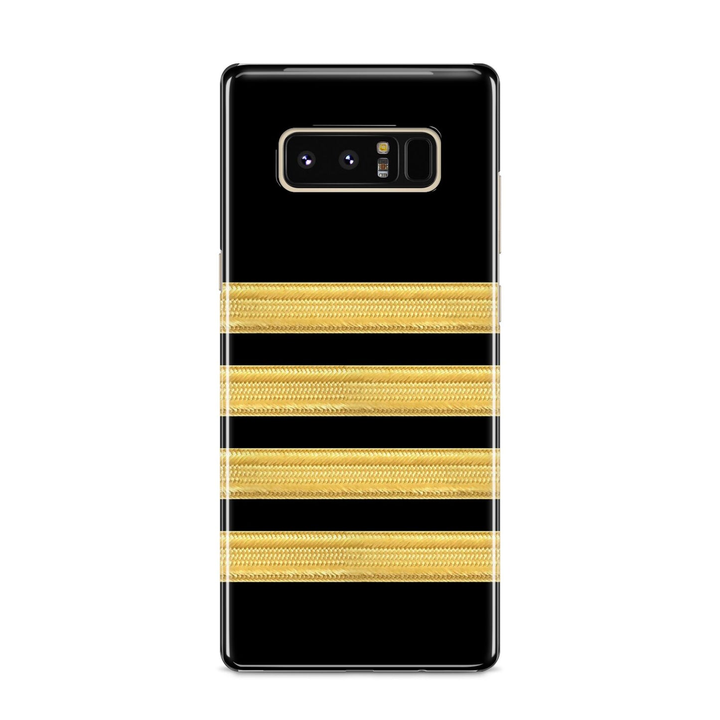 Black Gold Pilot Stripes Samsung Galaxy S8 Case