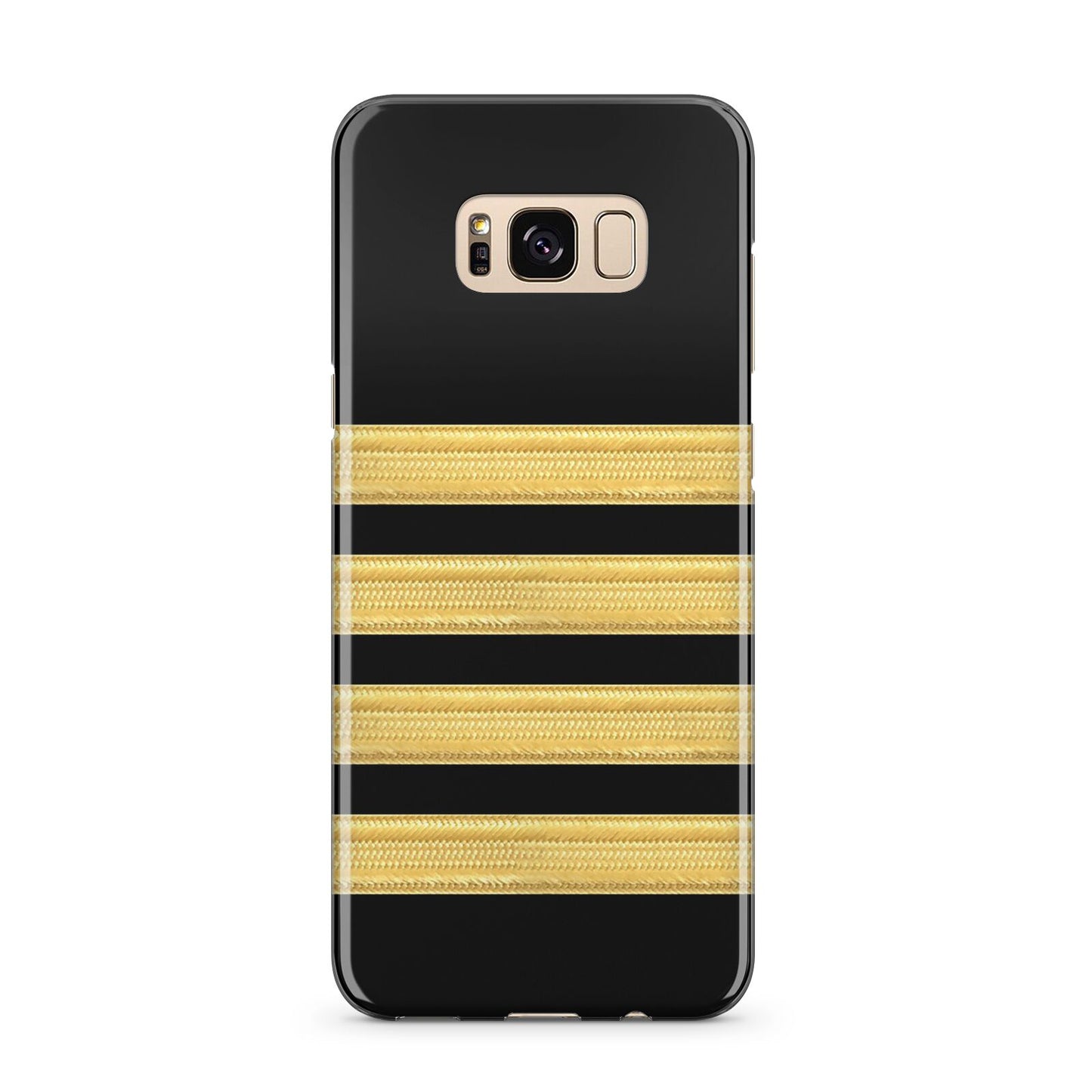 Black Gold Pilot Stripes Samsung Galaxy S8 Plus Case