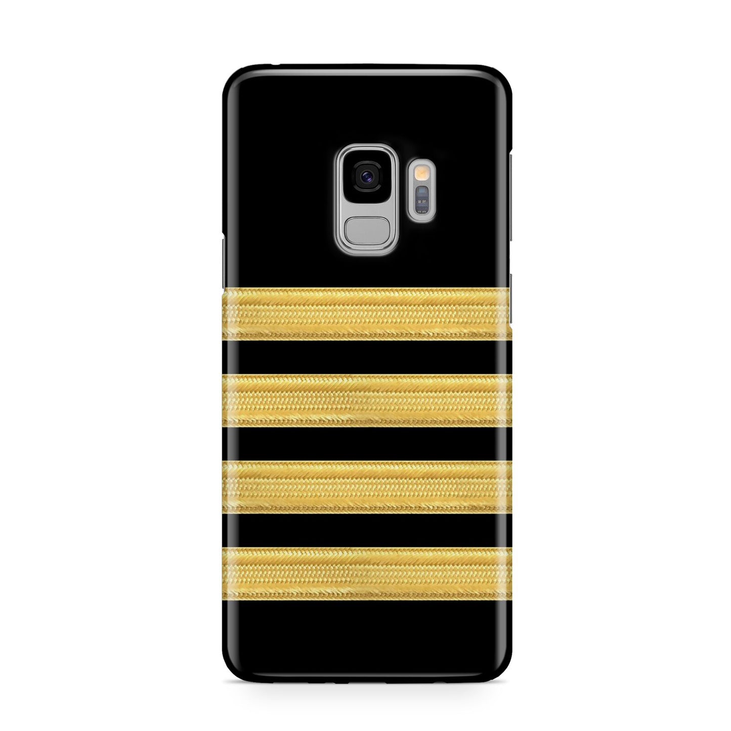 Black Gold Pilot Stripes Samsung Galaxy S9 Case