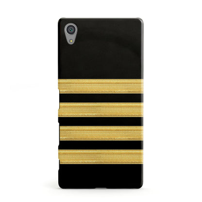 Black Gold Pilot Stripes Sony Xperia Case