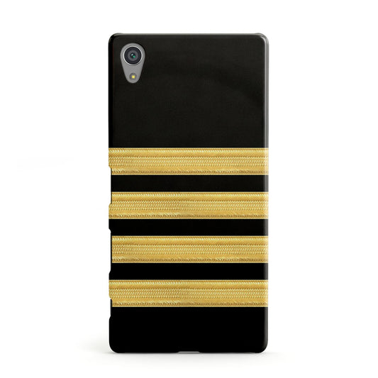 Black Gold Pilot Stripes Sony Xperia Case