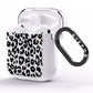 Black Leopard Print AirPods Clear Case Side Image