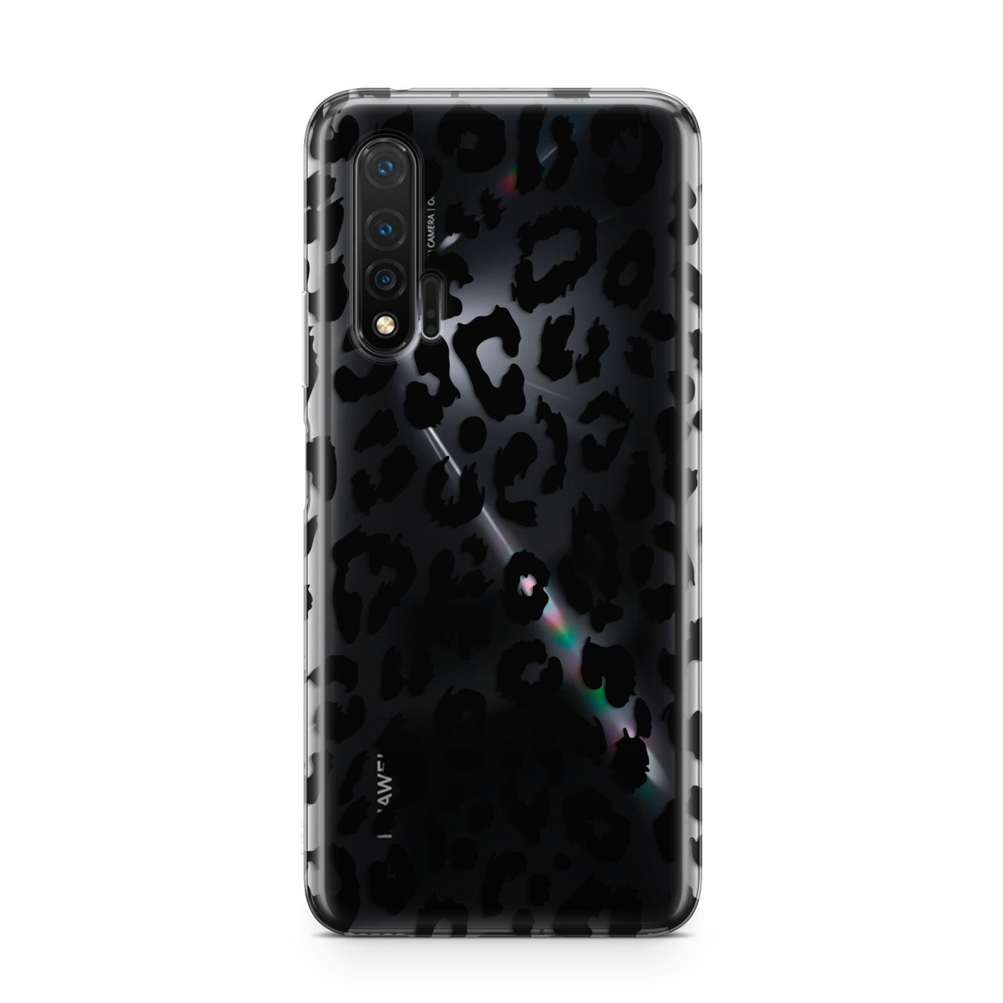 Black Leopard Print Huawei Nova 6 Phone Case