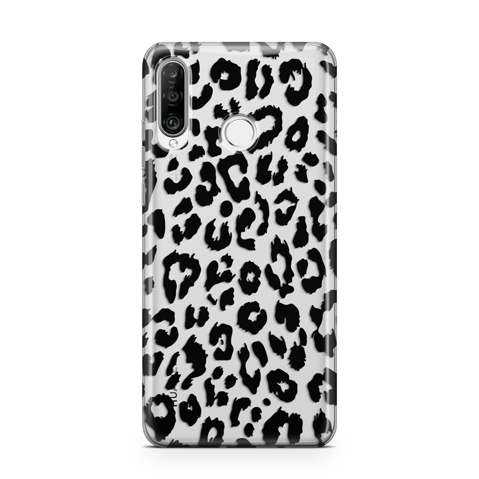 Black Leopard Print Huawei P30 Lite Phone Case