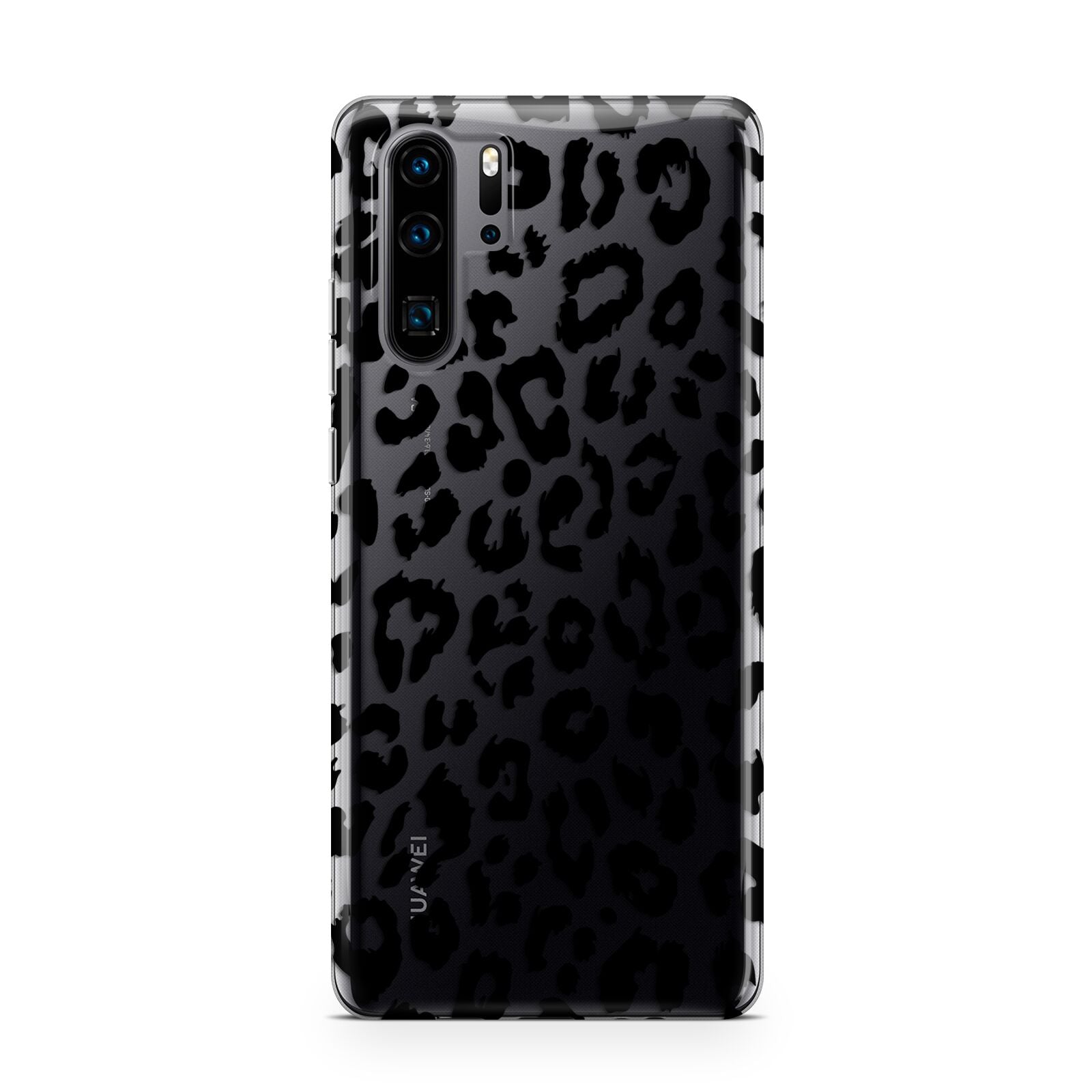 Black Leopard Print Huawei P30 Pro Phone Case