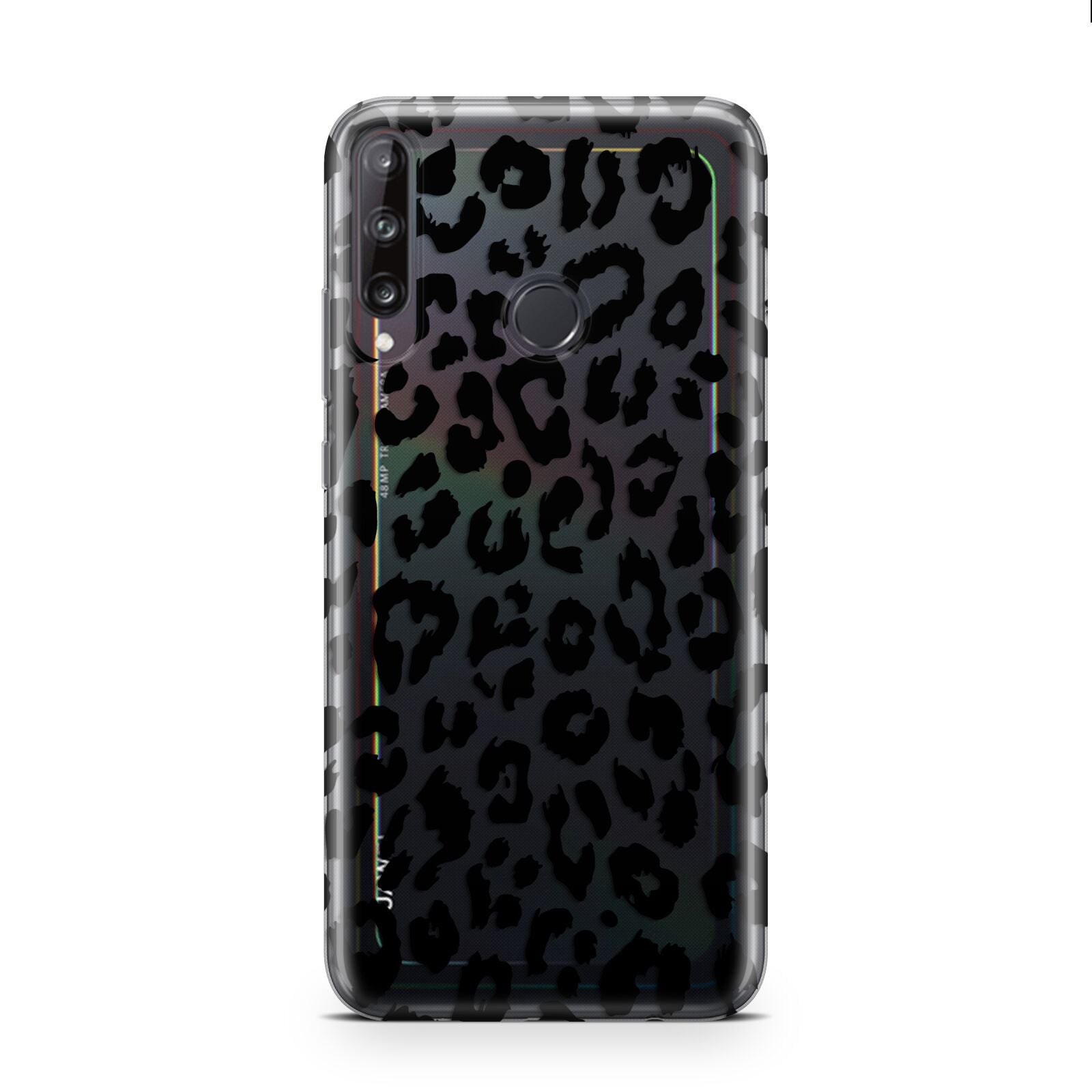 Black Leopard Print Huawei P40 Lite E Phone Case