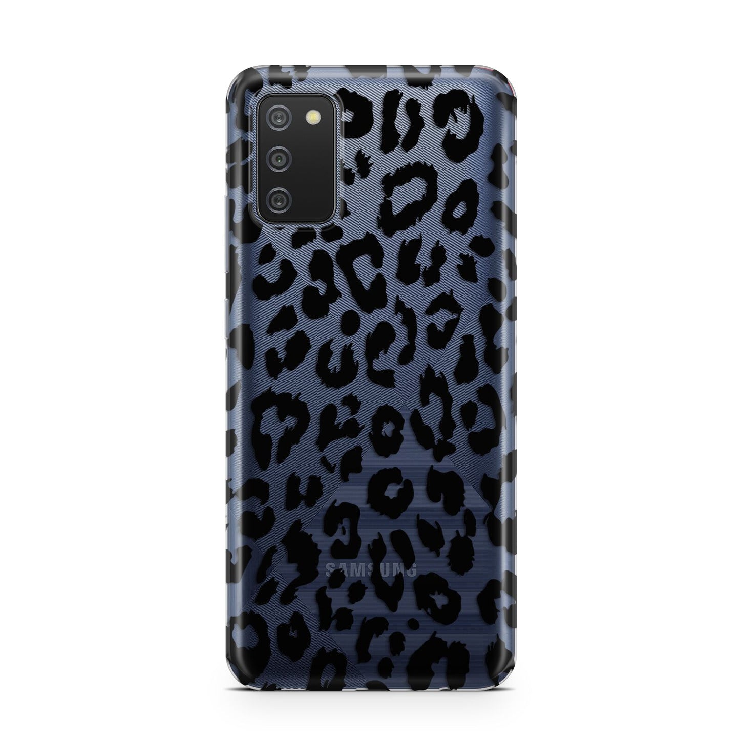 Black Leopard Print Samsung A02s Case