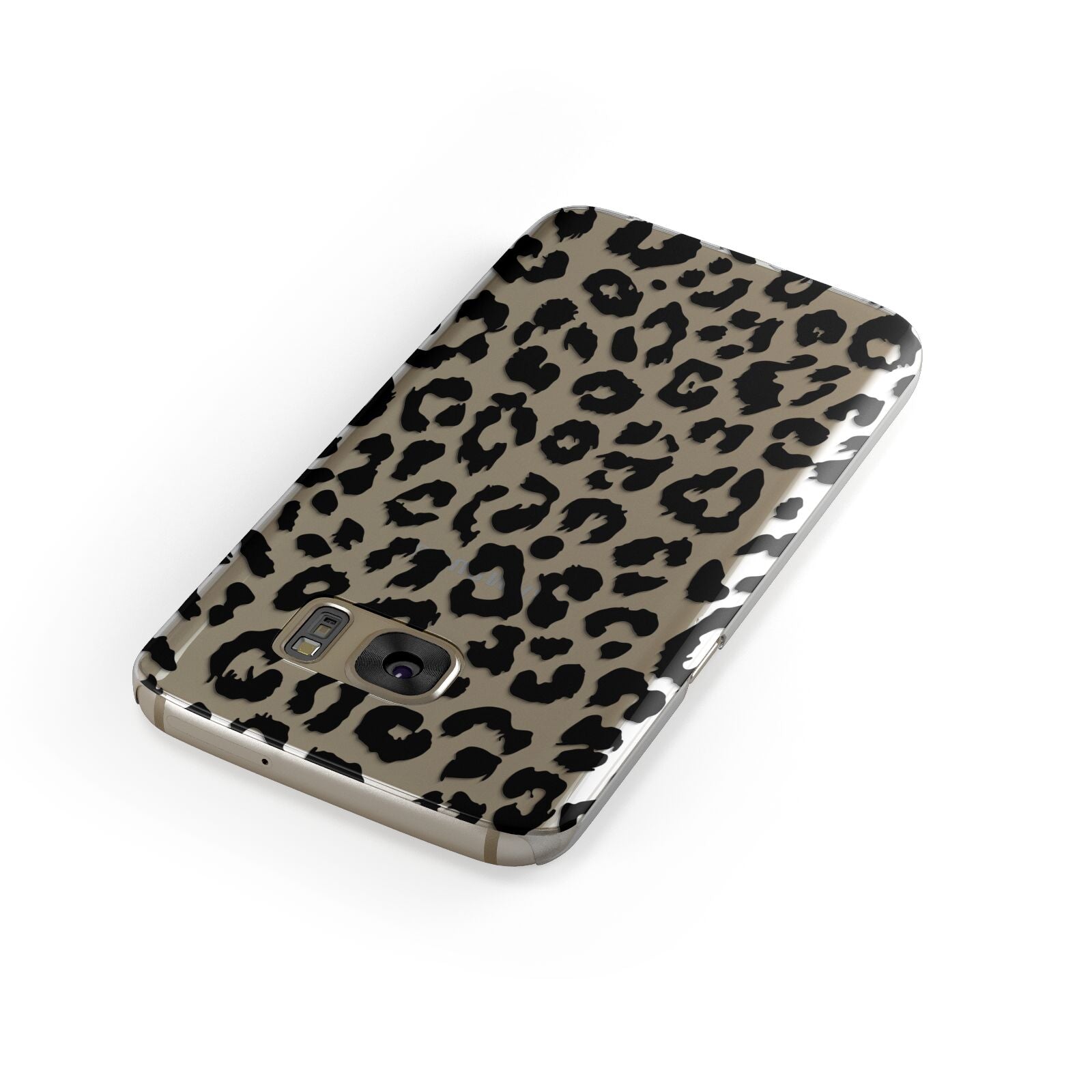 Black Leopard Print Samsung Galaxy Case Front Close Up