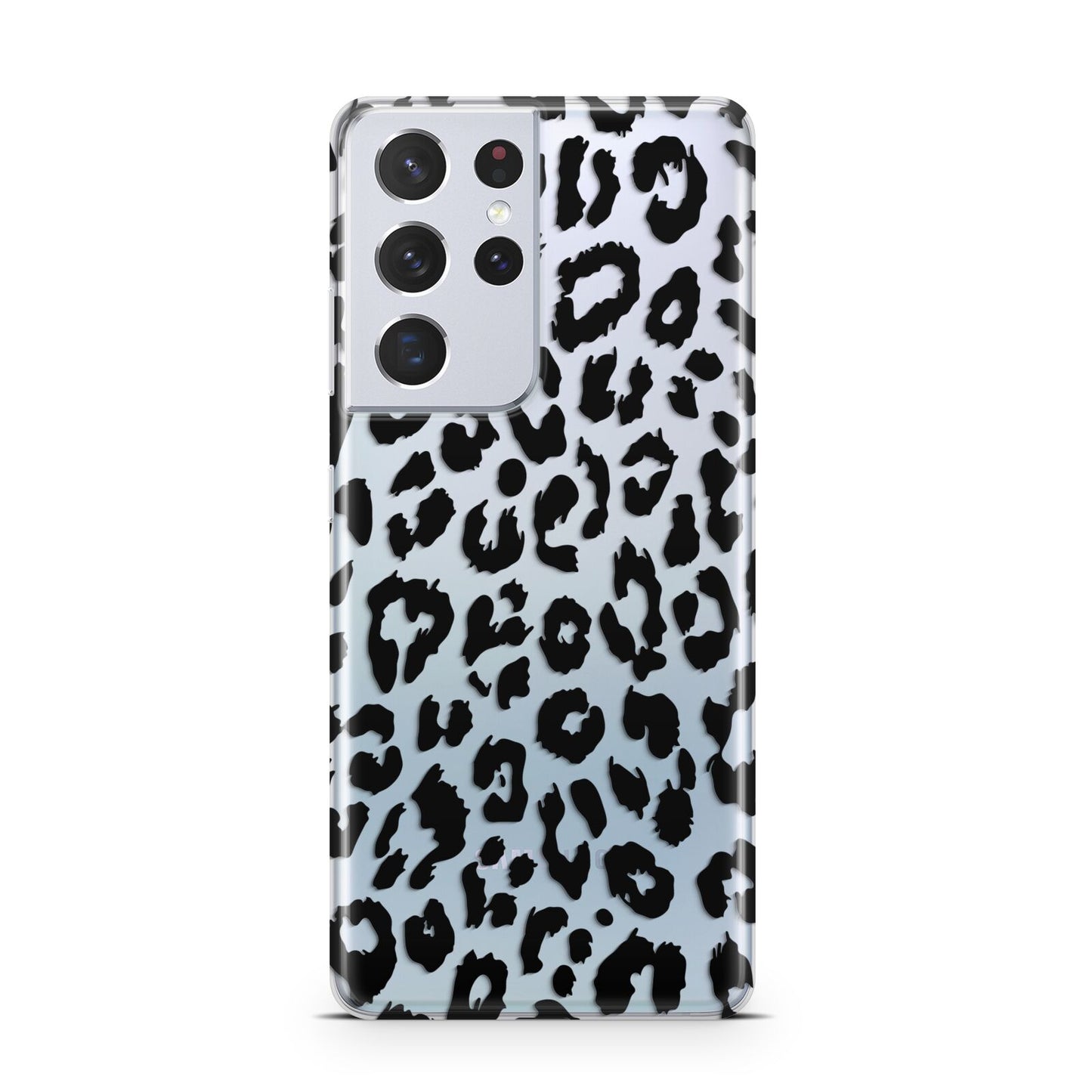 Black Leopard Print Samsung S21 Ultra Case