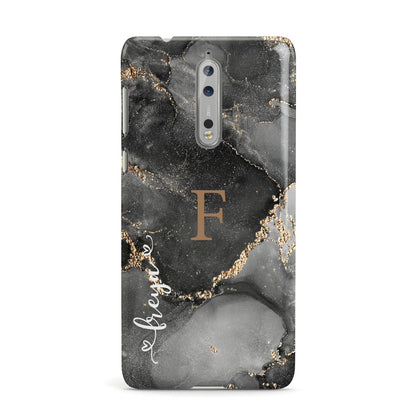 Black Marble Nokia Case