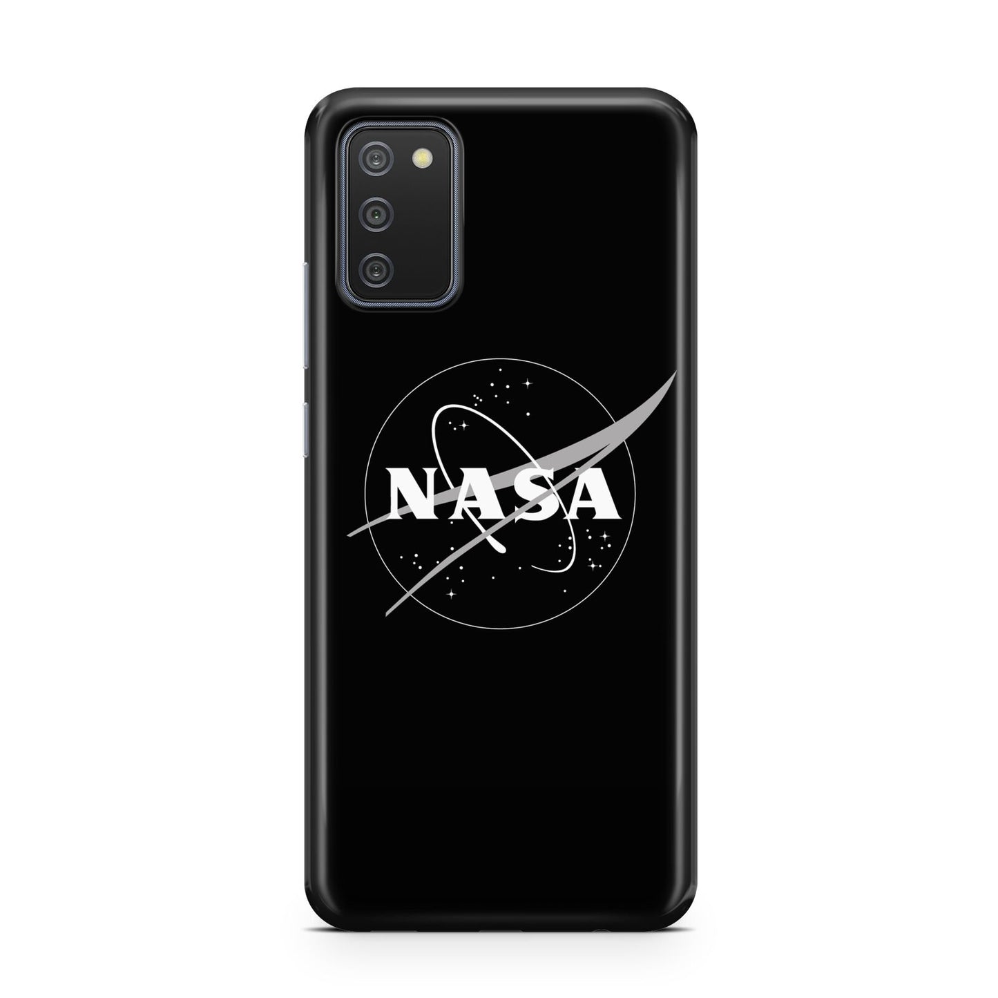 Black NASA Meatball Samsung A02s Case