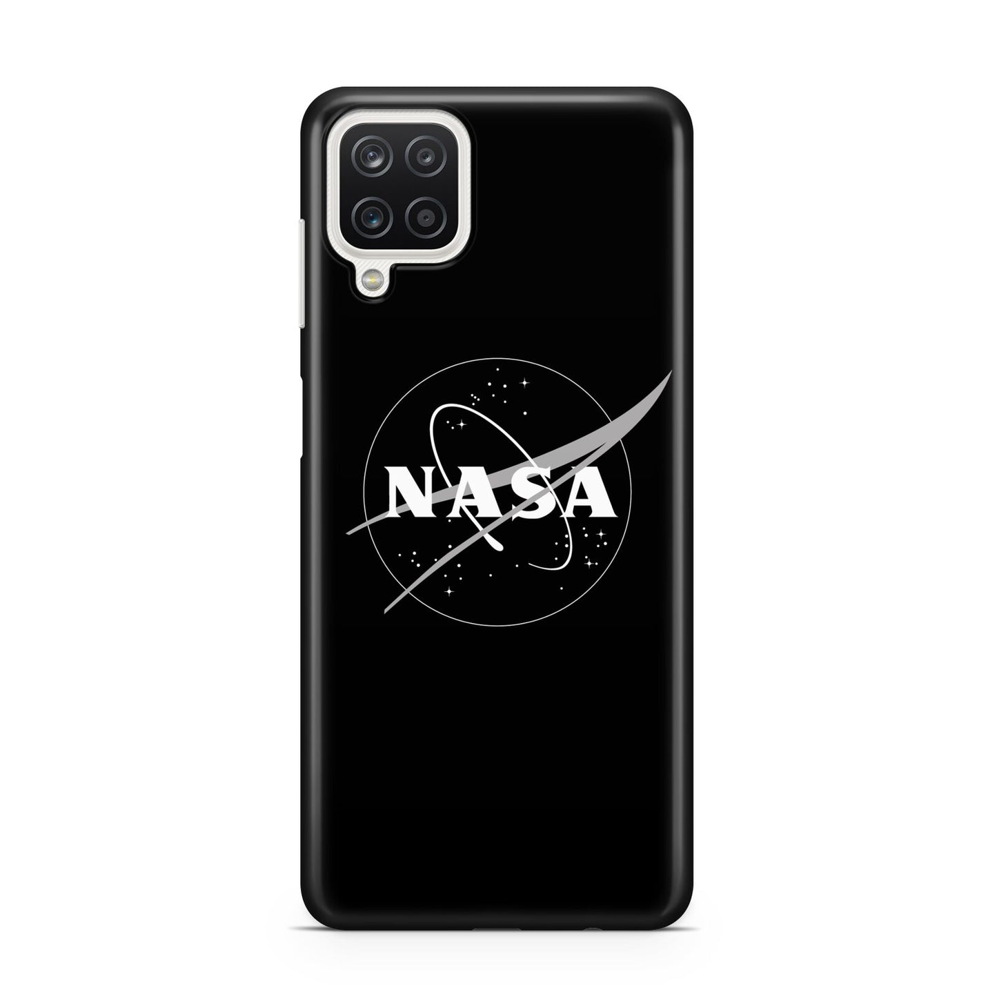 Black NASA Meatball Samsung A12 Case