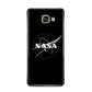 Black NASA Meatball Samsung Galaxy A3 2016 Case on gold phone