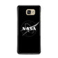 Black NASA Meatball Samsung Galaxy A7 2016 Case on gold phone