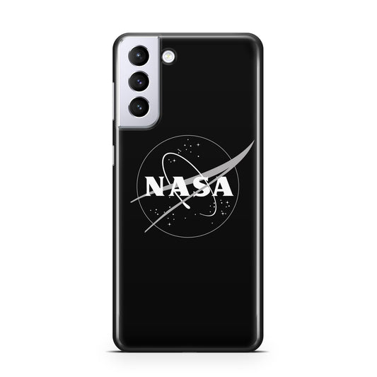 Black NASA Meatball Samsung S21 Plus Phone Case