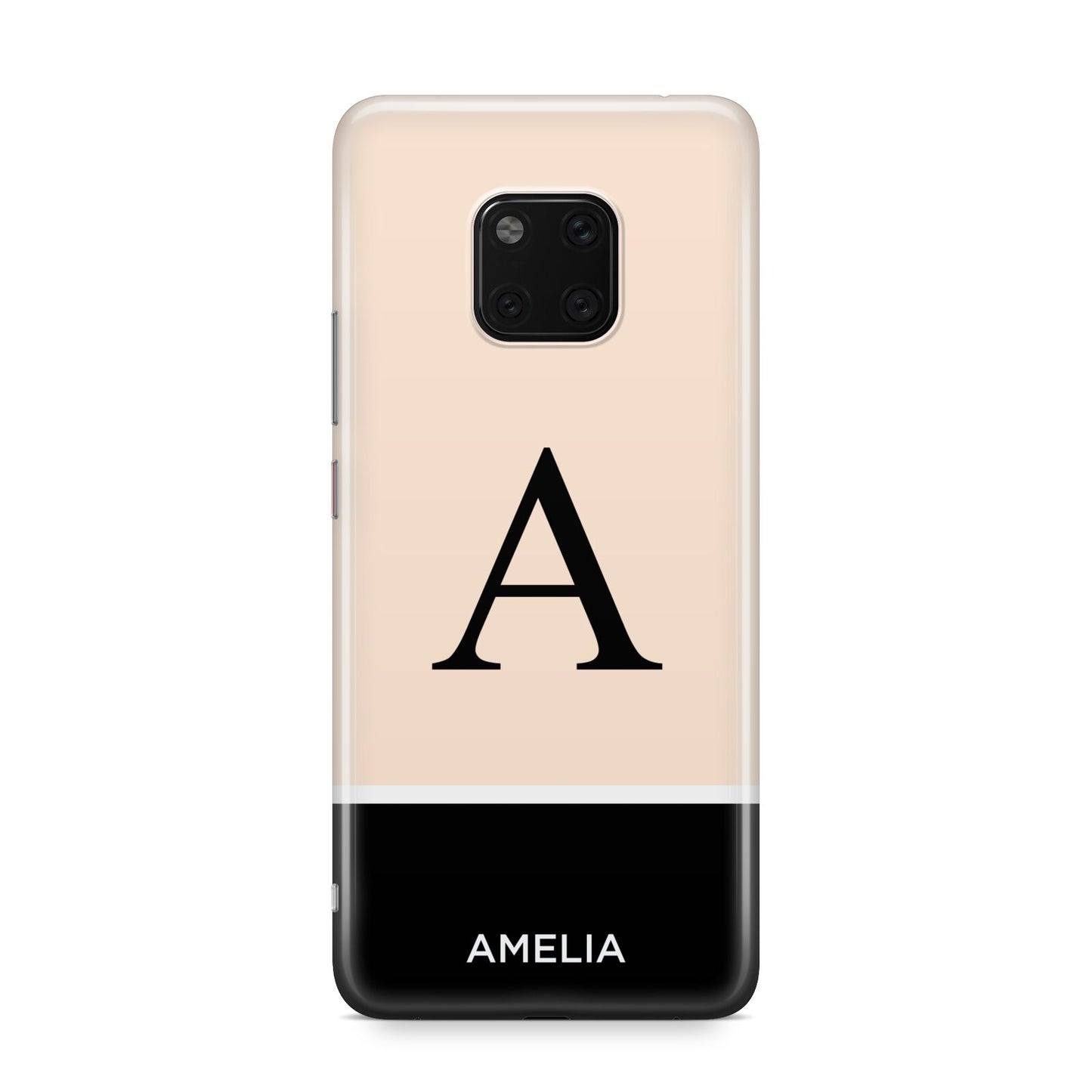 Black Neutral Personalised Initial Huawei Mate 20 Pro Phone Case