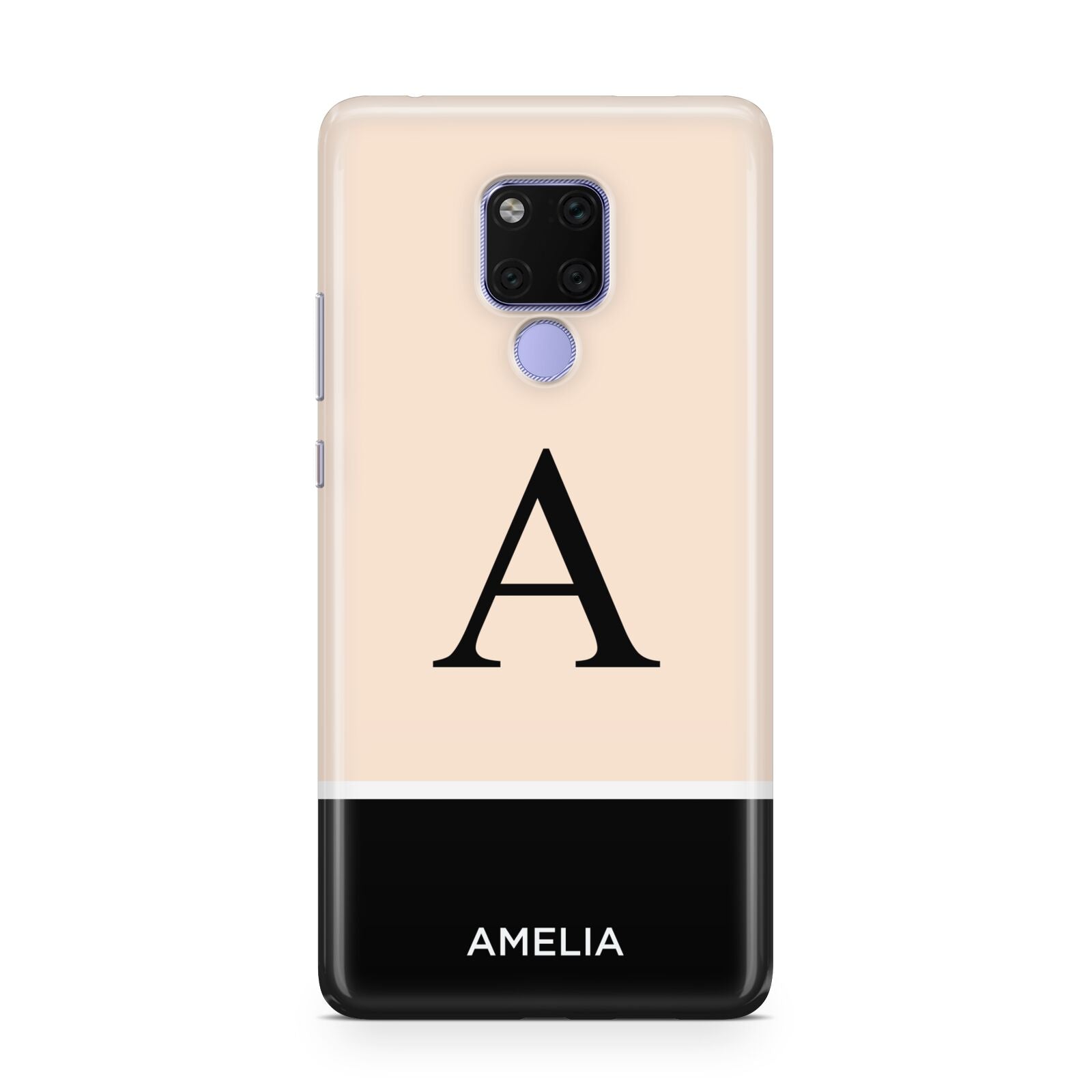 Black Neutral Personalised Initial Huawei Mate 20X Phone Case