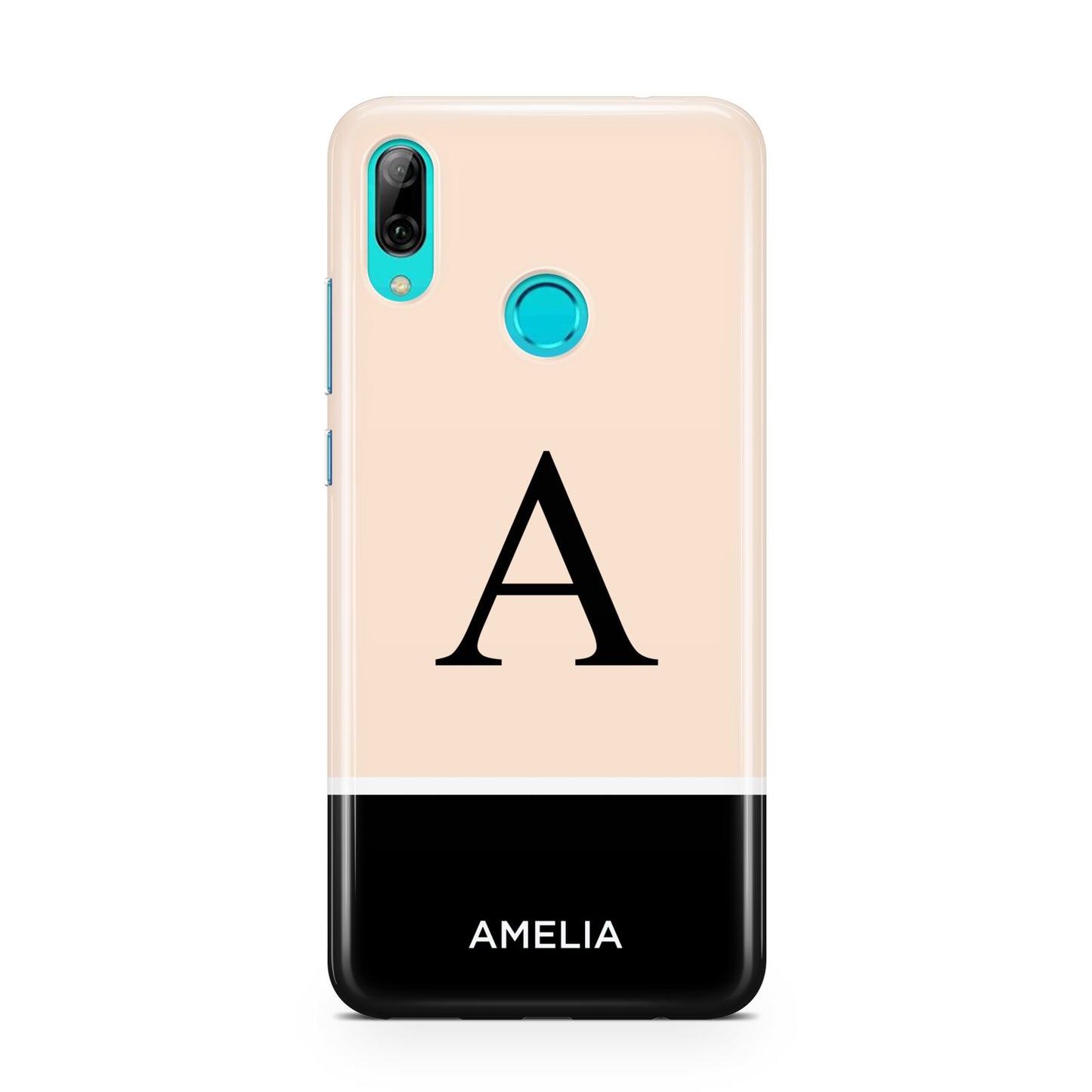 Black Neutral Personalised Initial Huawei P Smart 2019 Case