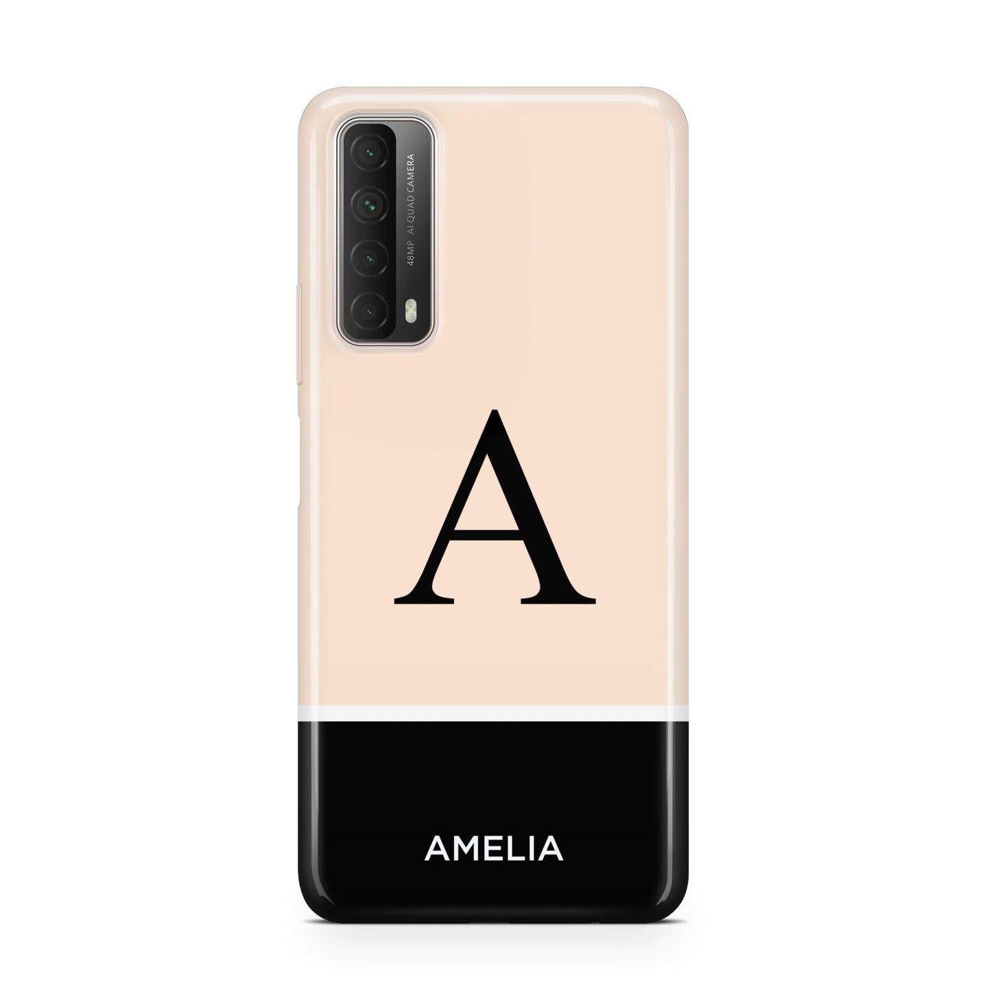 Black Neutral Personalised Initial Huawei P Smart 2021