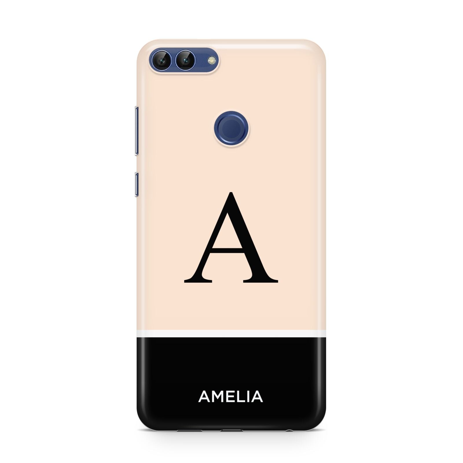 Black Neutral Personalised Initial Huawei P Smart Case