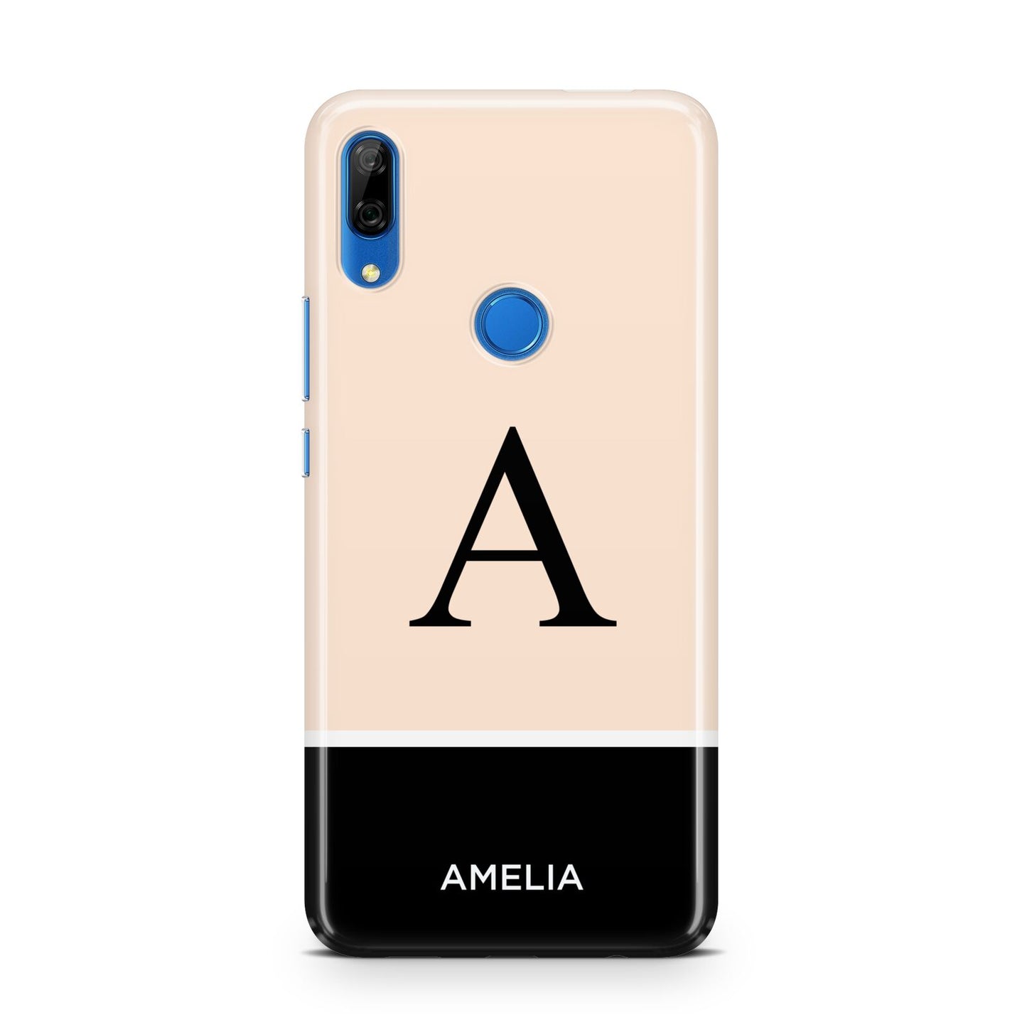 Black Neutral Personalised Initial Huawei P Smart Z