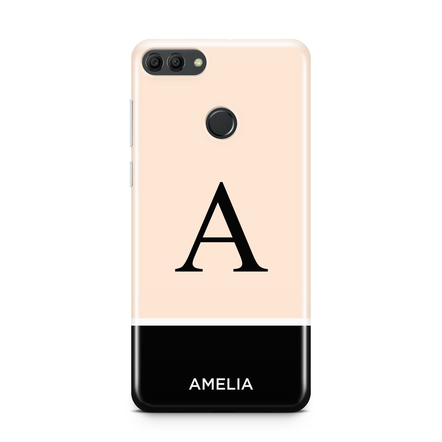 Black Neutral Personalised Initial Huawei Y9 2018