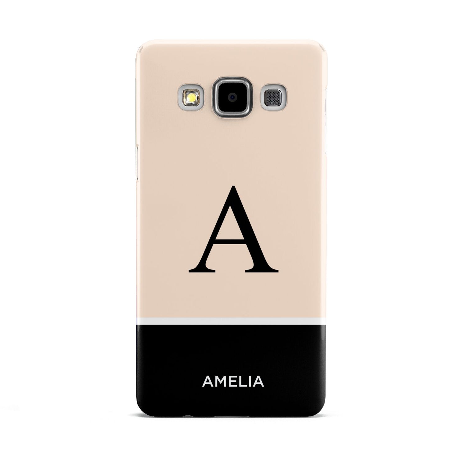 Black Neutral Personalised Initial Samsung Galaxy A5 Case