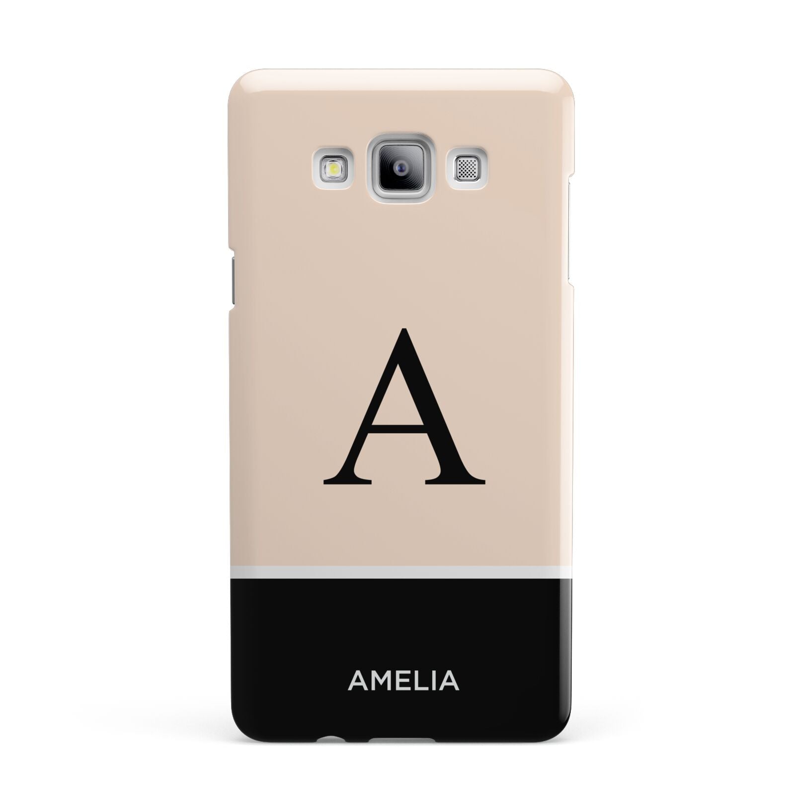 Black Neutral Personalised Initial Samsung Galaxy A7 2015 Case