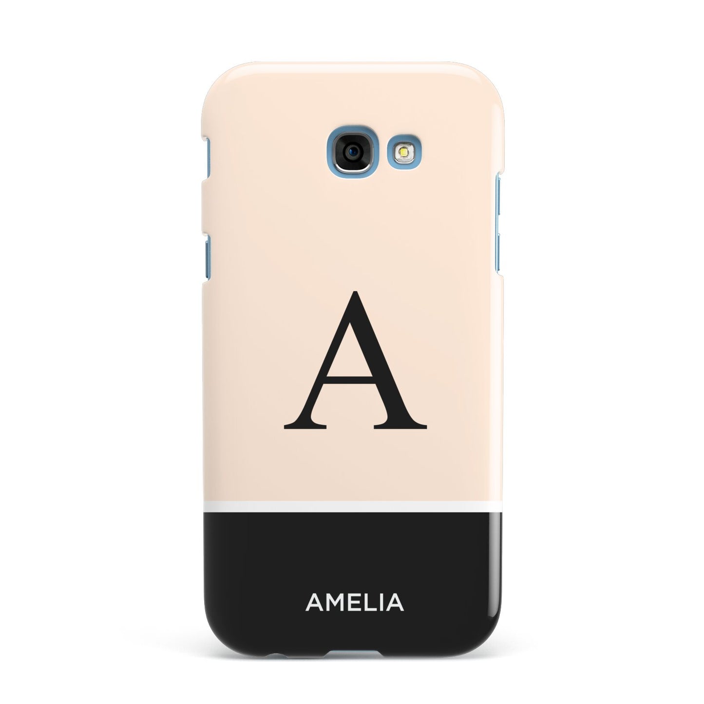 Black Neutral Personalised Initial Samsung Galaxy A7 2017 Case