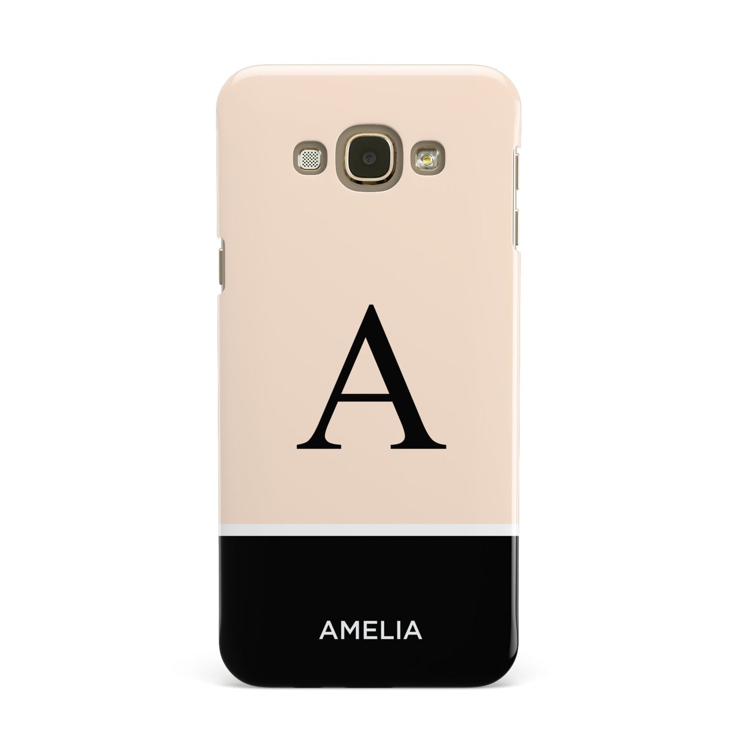 Black Neutral Personalised Initial Samsung Galaxy A8 Case