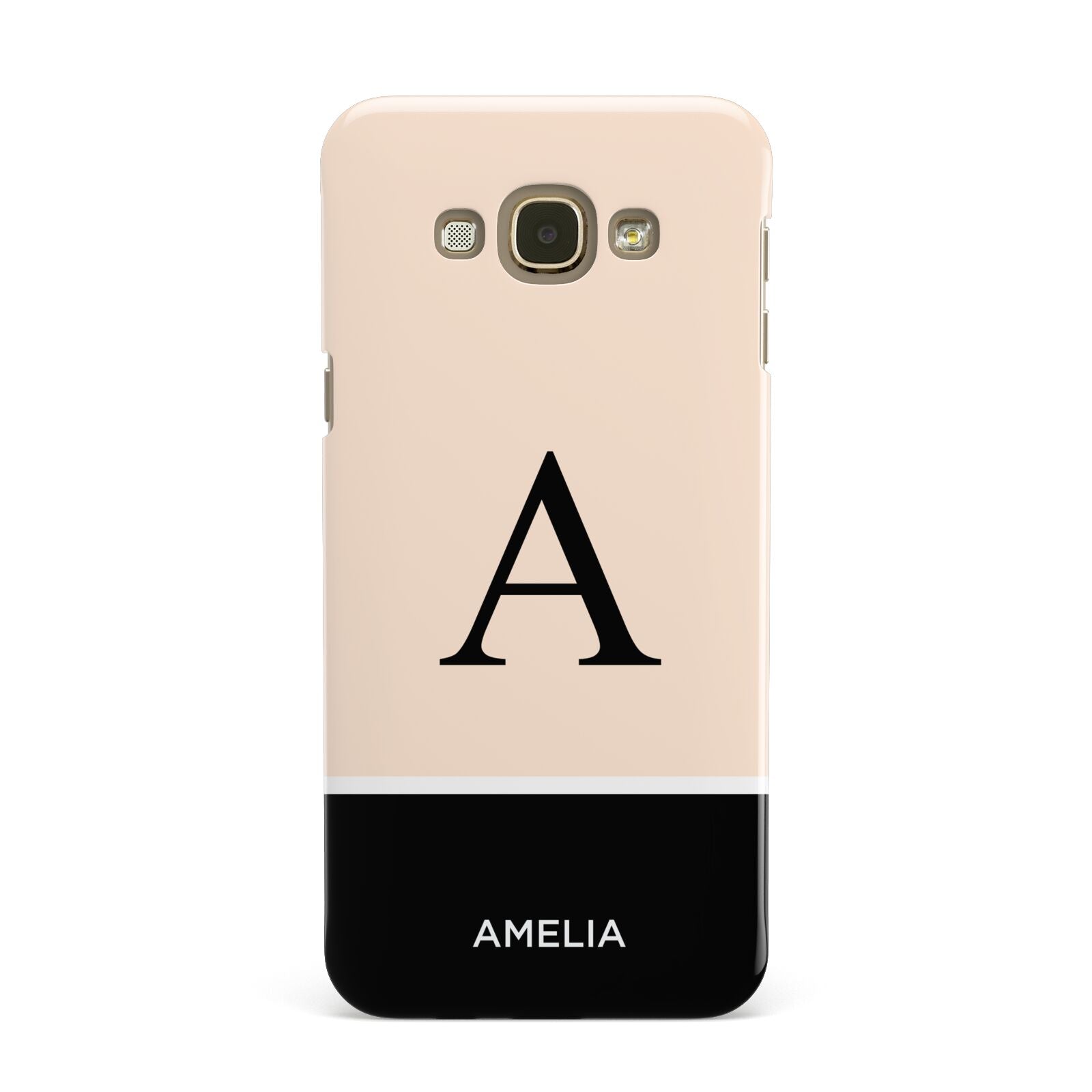 Black Neutral Personalised Initial Samsung Galaxy A8 Case