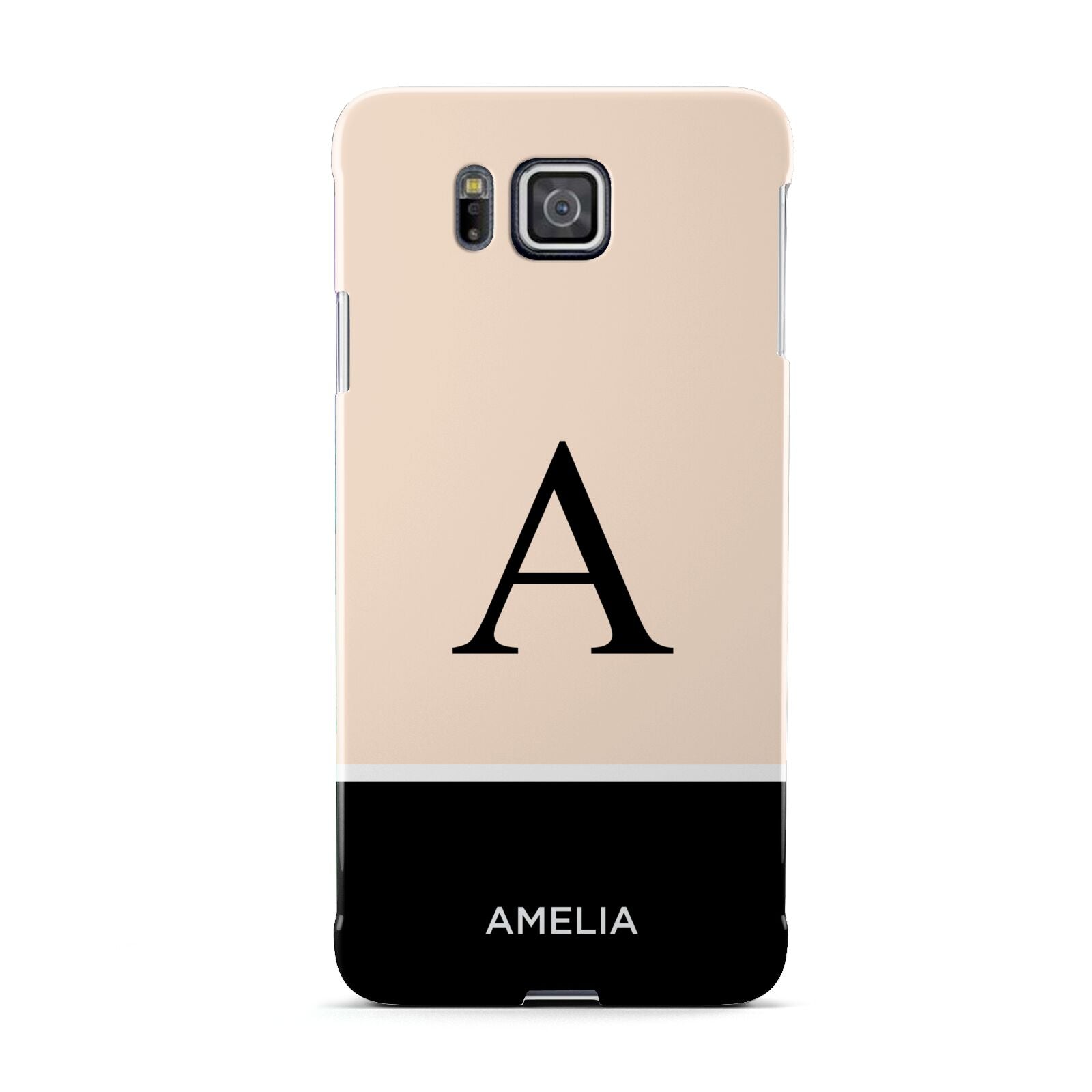 Black Neutral Personalised Initial Samsung Galaxy Alpha Case