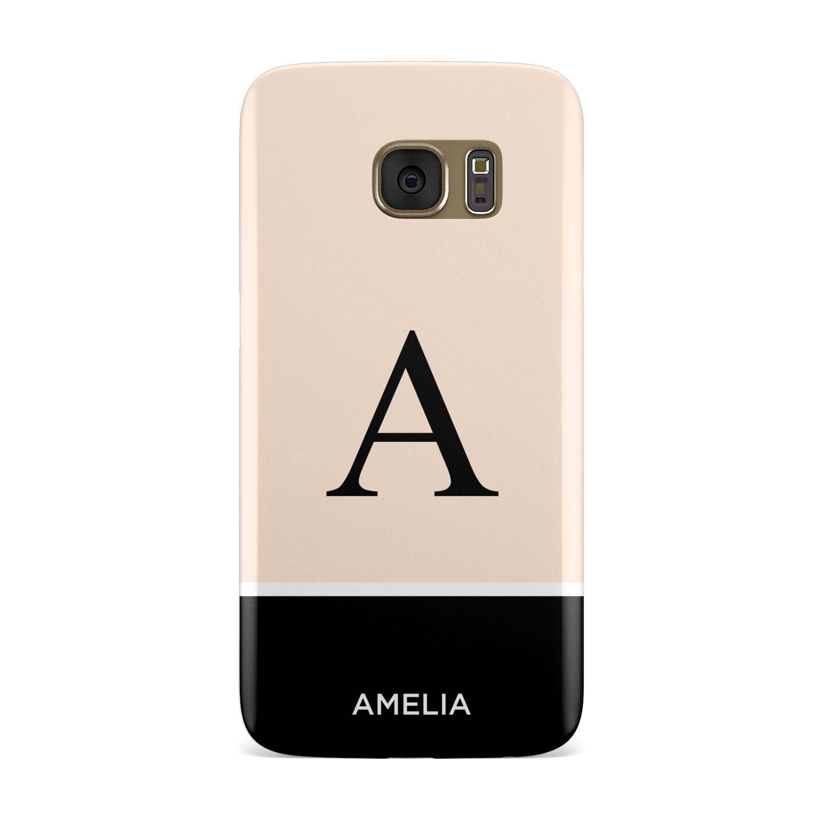 Black Neutral Personalised Initial Samsung Galaxy Case