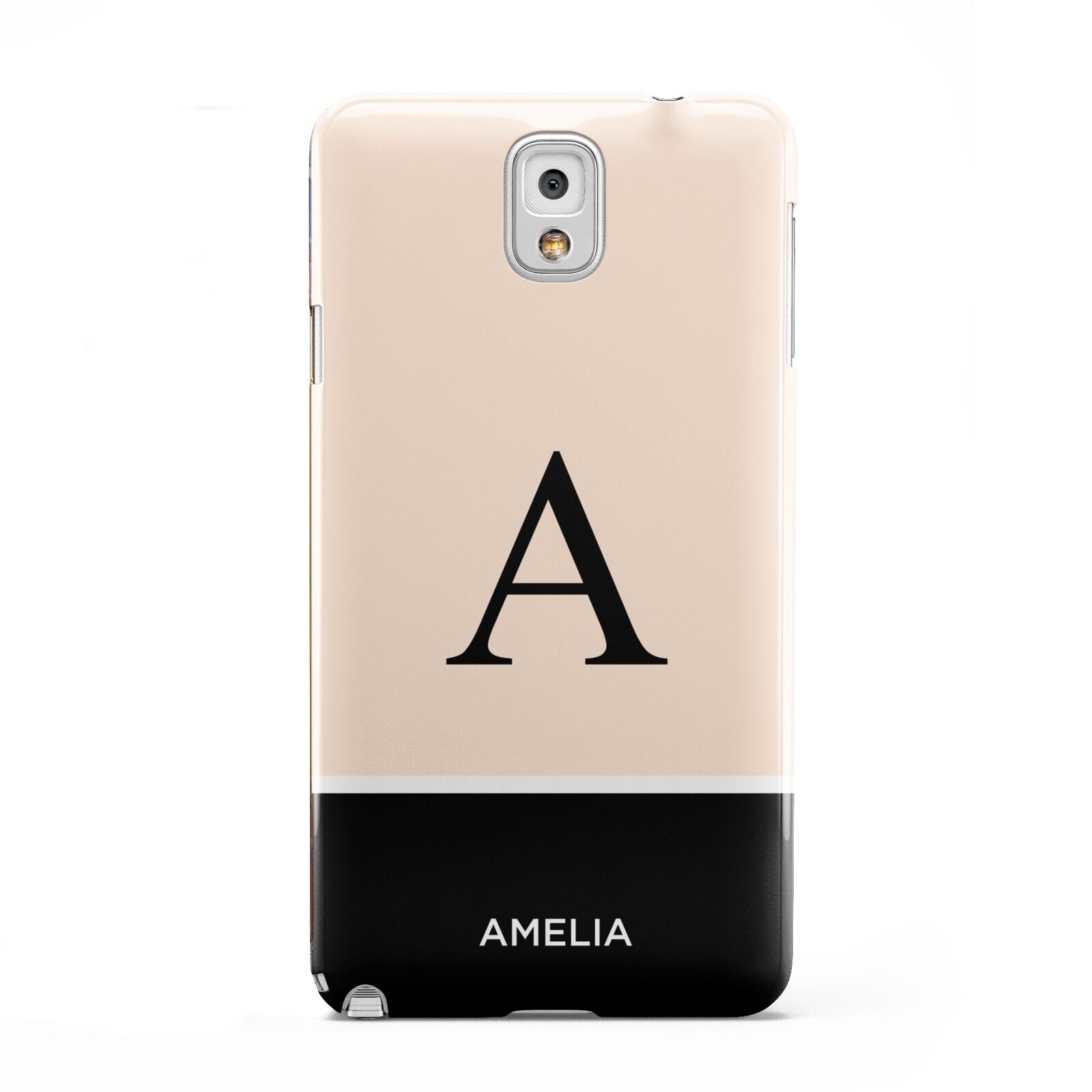 Black Neutral Personalised Initial Samsung Galaxy Note 3 Case