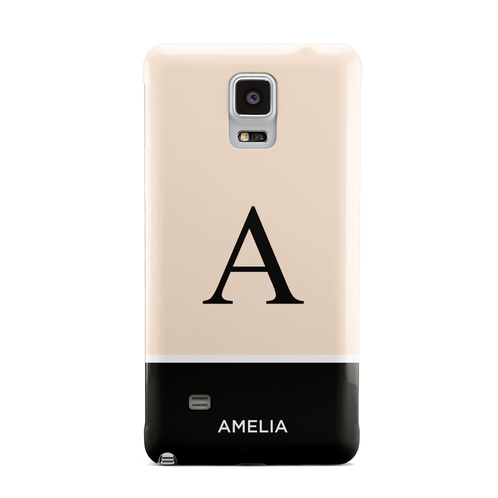 Black Neutral Personalised Initial Samsung Galaxy Note 4 Case