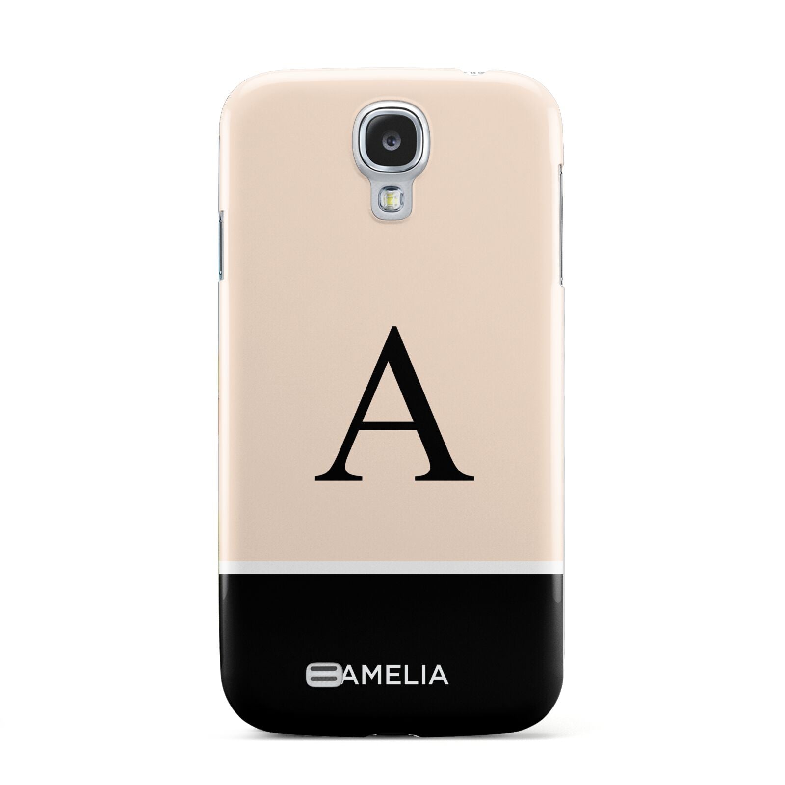 Black Neutral Personalised Initial Samsung Galaxy S4 Case